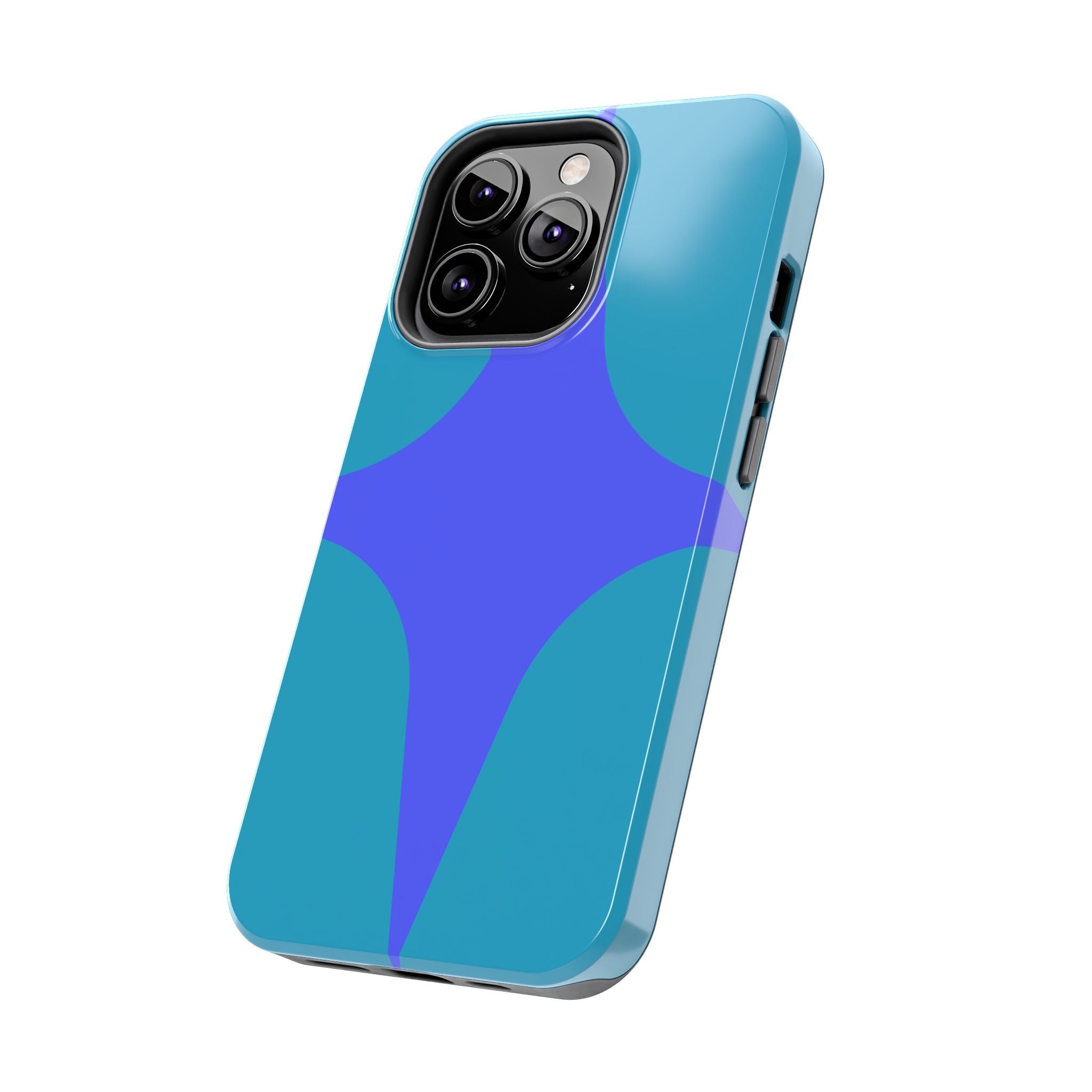 Teal & Indigo Starburst Tough Phone Case — Durable Protective Phone Case