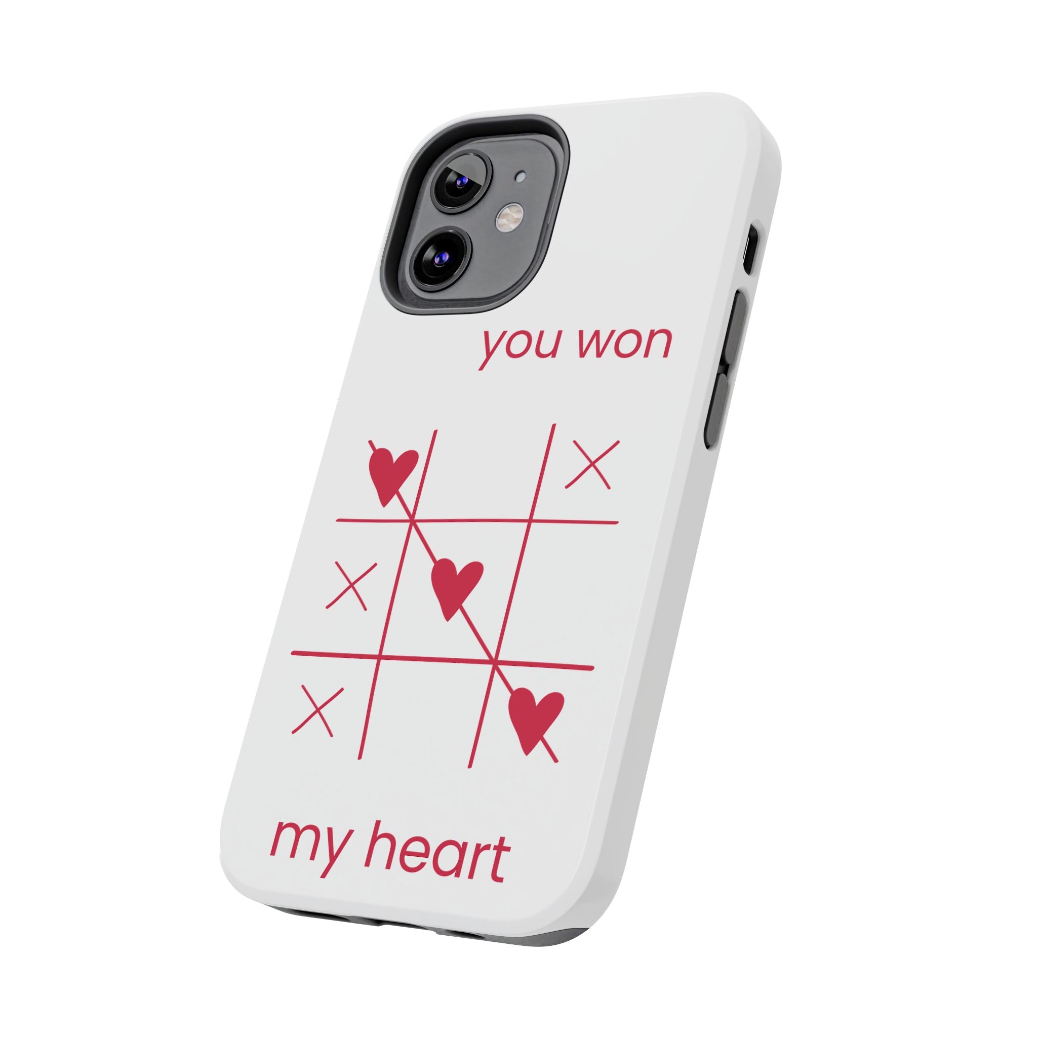 Tough Phone Case — "You Won My Heart" Tic-Tac-Toe Valentine Phone Cover