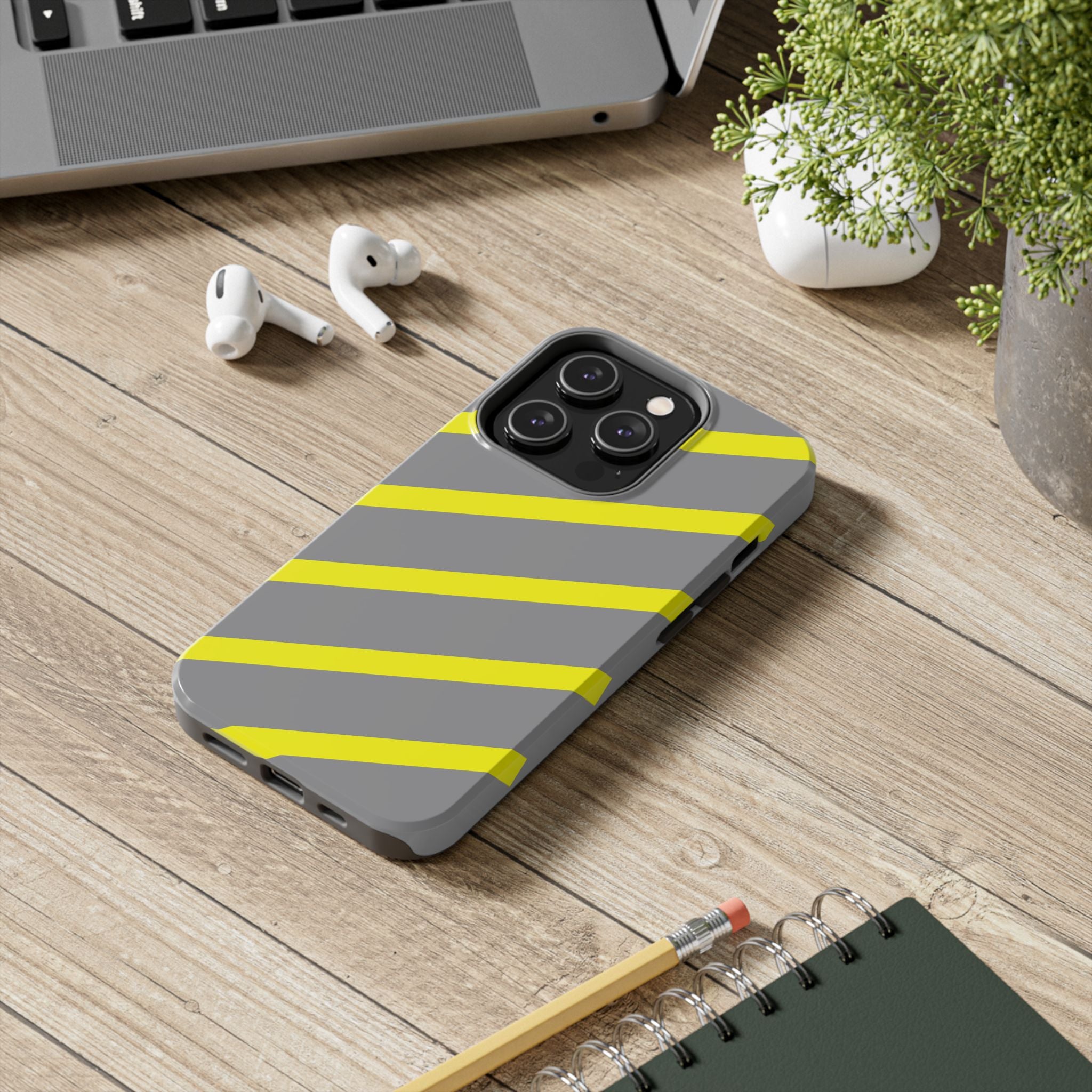 Copy of Tough Phone Case — Blue Diagonal Stripe Shockproof Cover