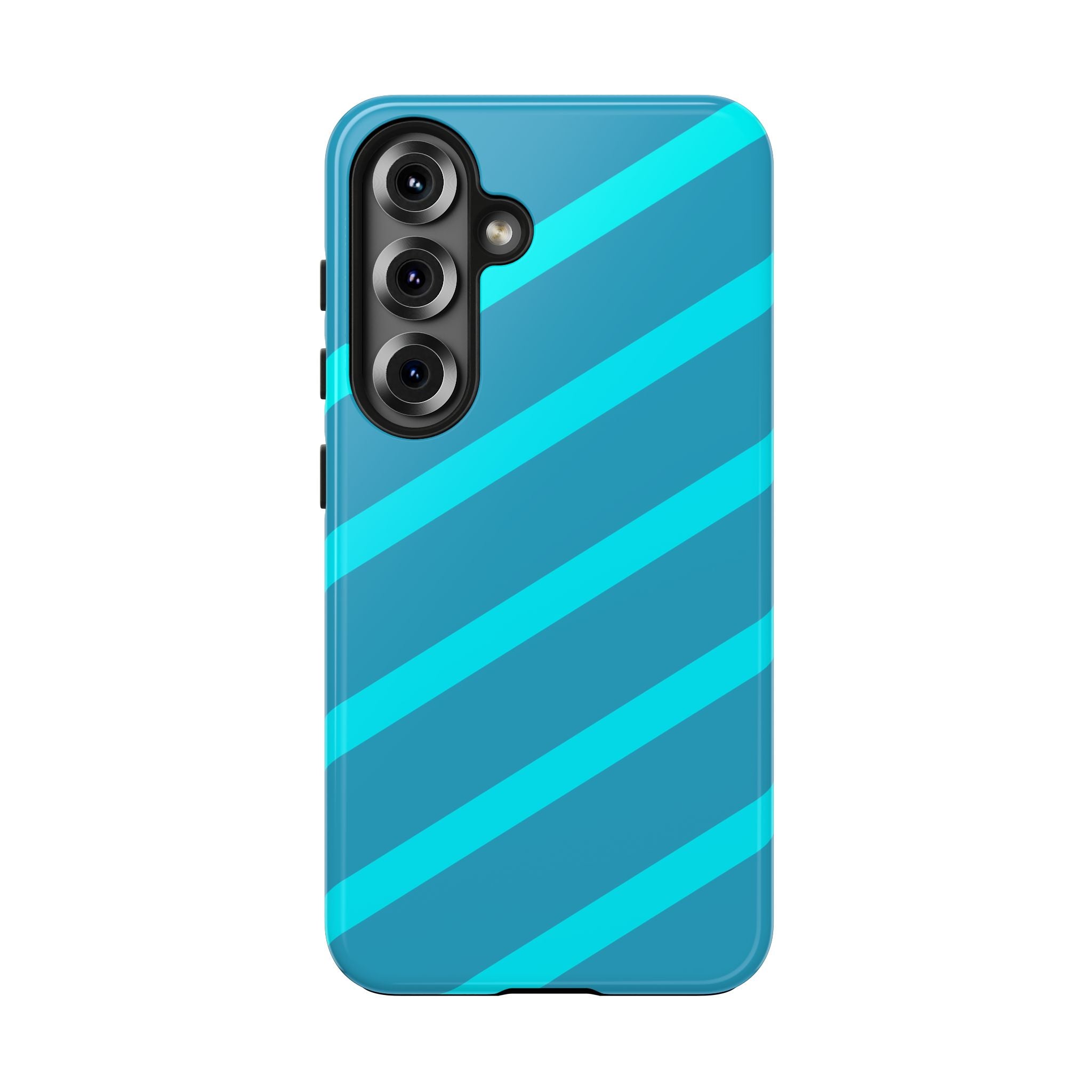 Tough Phone Case — Blue Diagonal Stripe Shockproof Cover