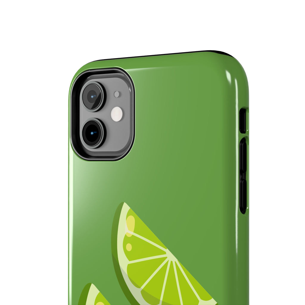 Lime Slice Tough Phone Case — Bright Green Citrus Protective Cover
