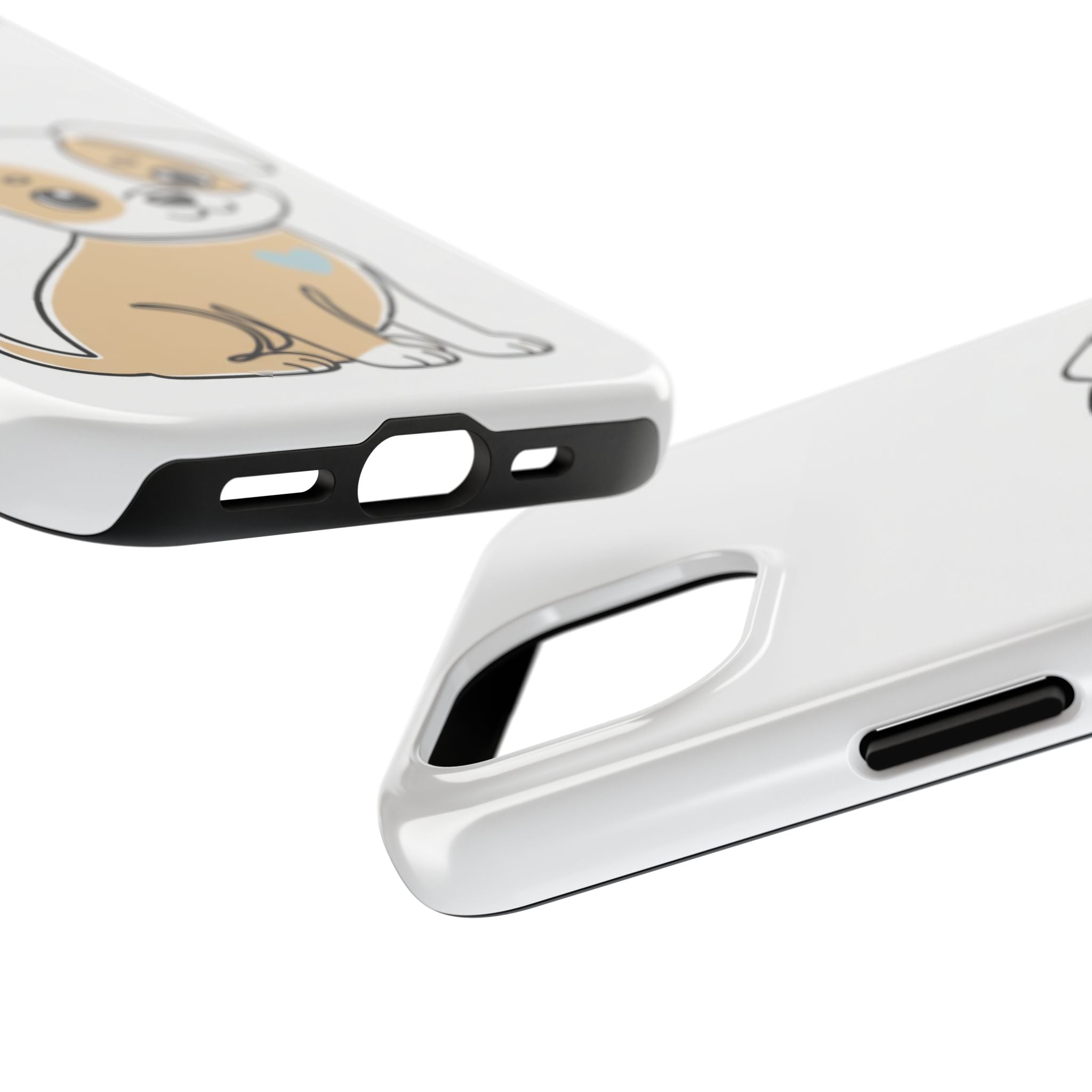 Cute Puppy Tough Phone Case – Cartoon Dog Protective Phone Cover