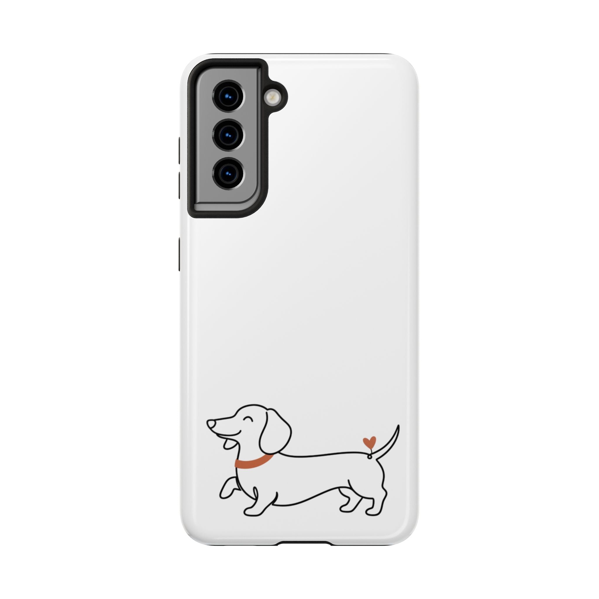 Dachshund Heart Tough Phone Case – Cute Wiener Dog Protective Phone Cover