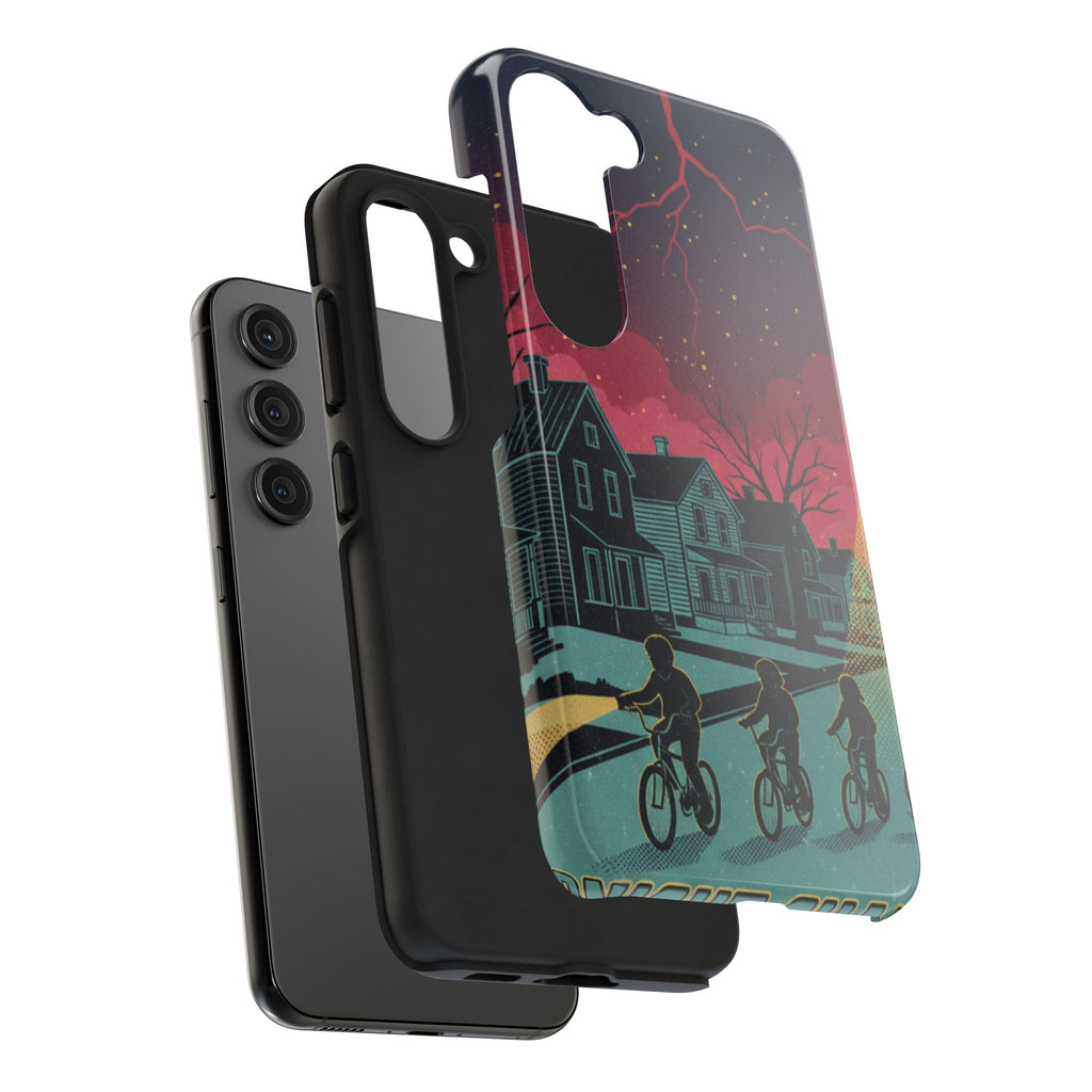 Tough Phone Case — Nostalgic Night Bike Ride Sky Design