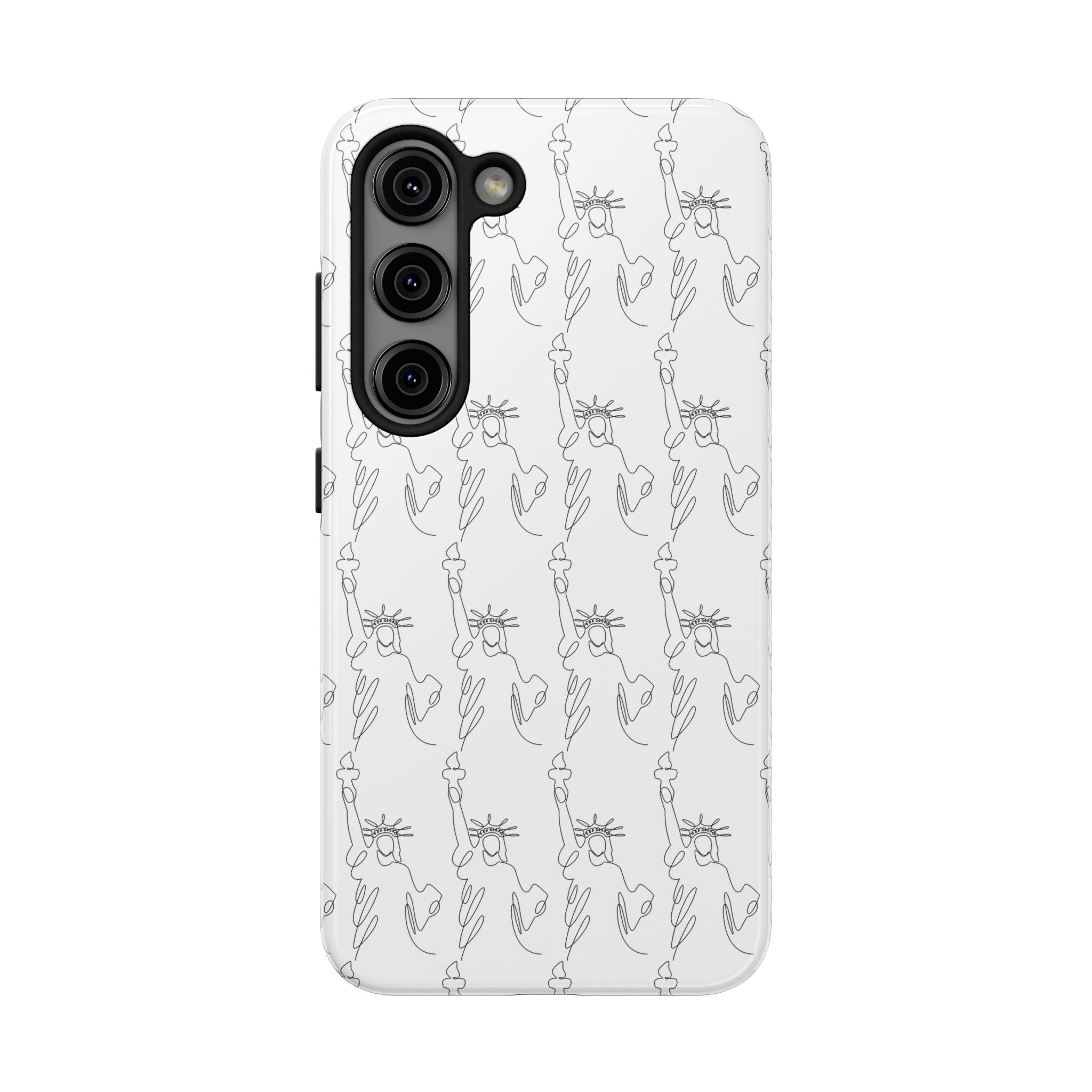 Statue of Liberty Sketch Tough Phone Case — Minimal Patriotic iPhone Cover