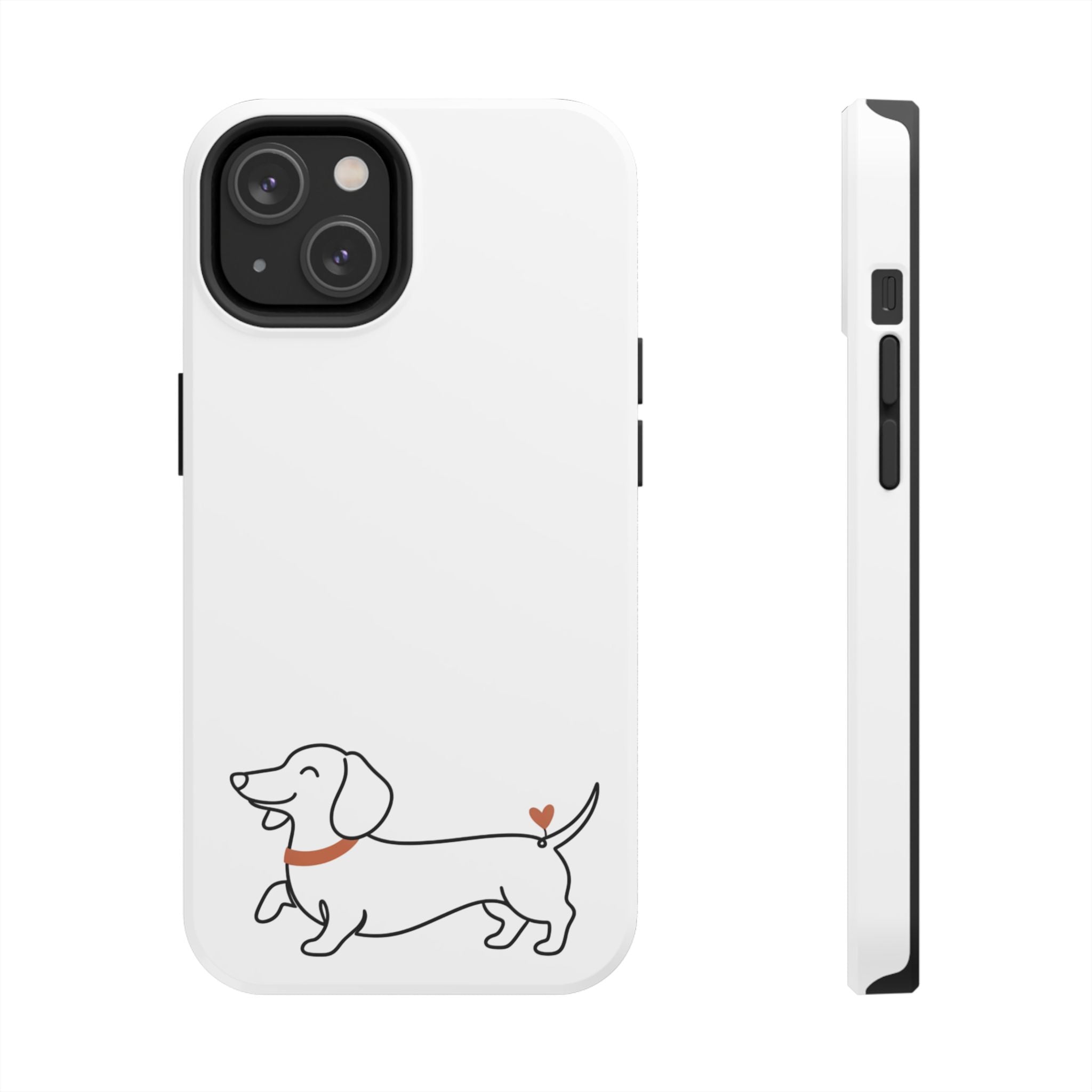 Dachshund Heart Tough Phone Case – Cute Wiener Dog Protective Phone Cover