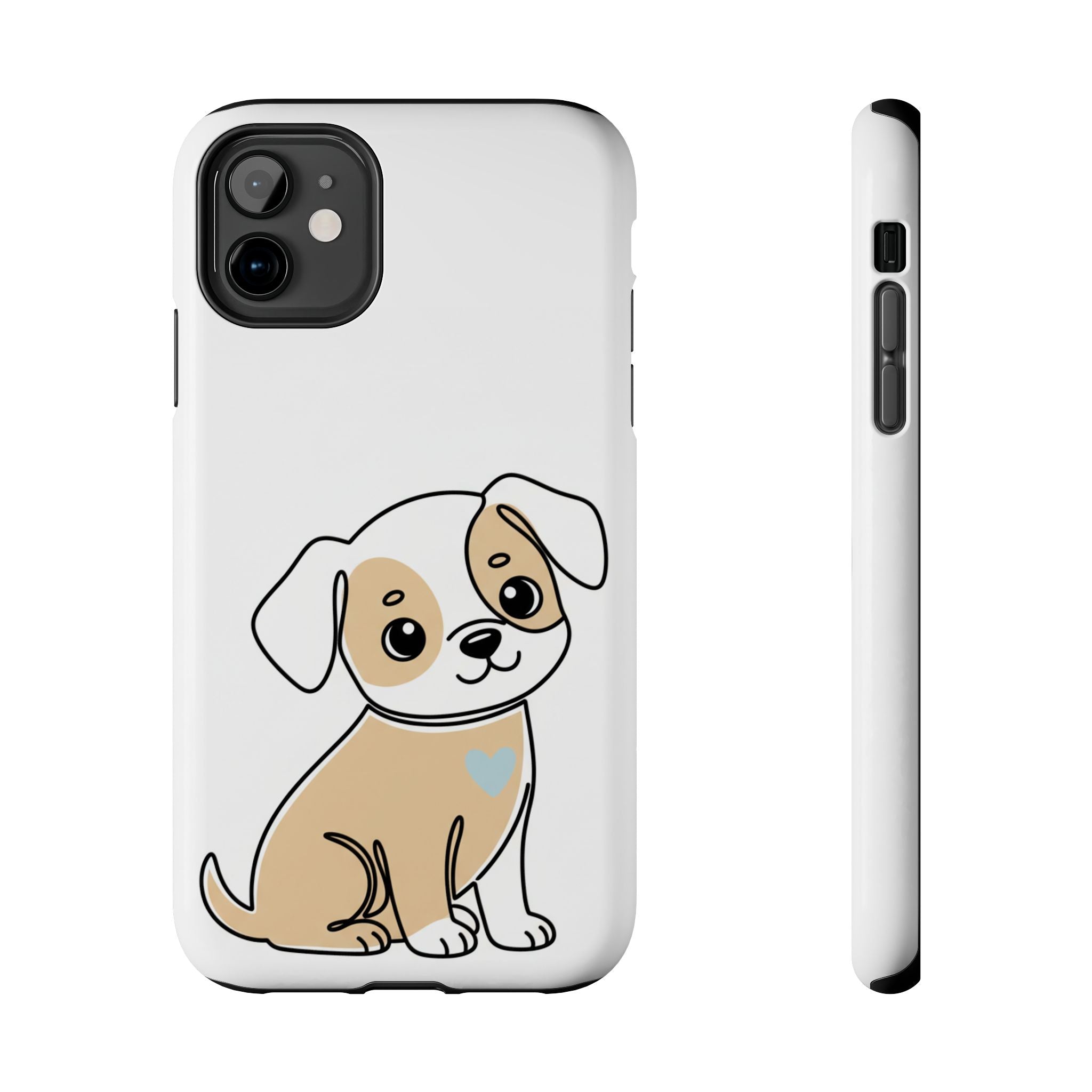 Cute Puppy Tough Phone Case – Cartoon Dog Protective Phone Cover