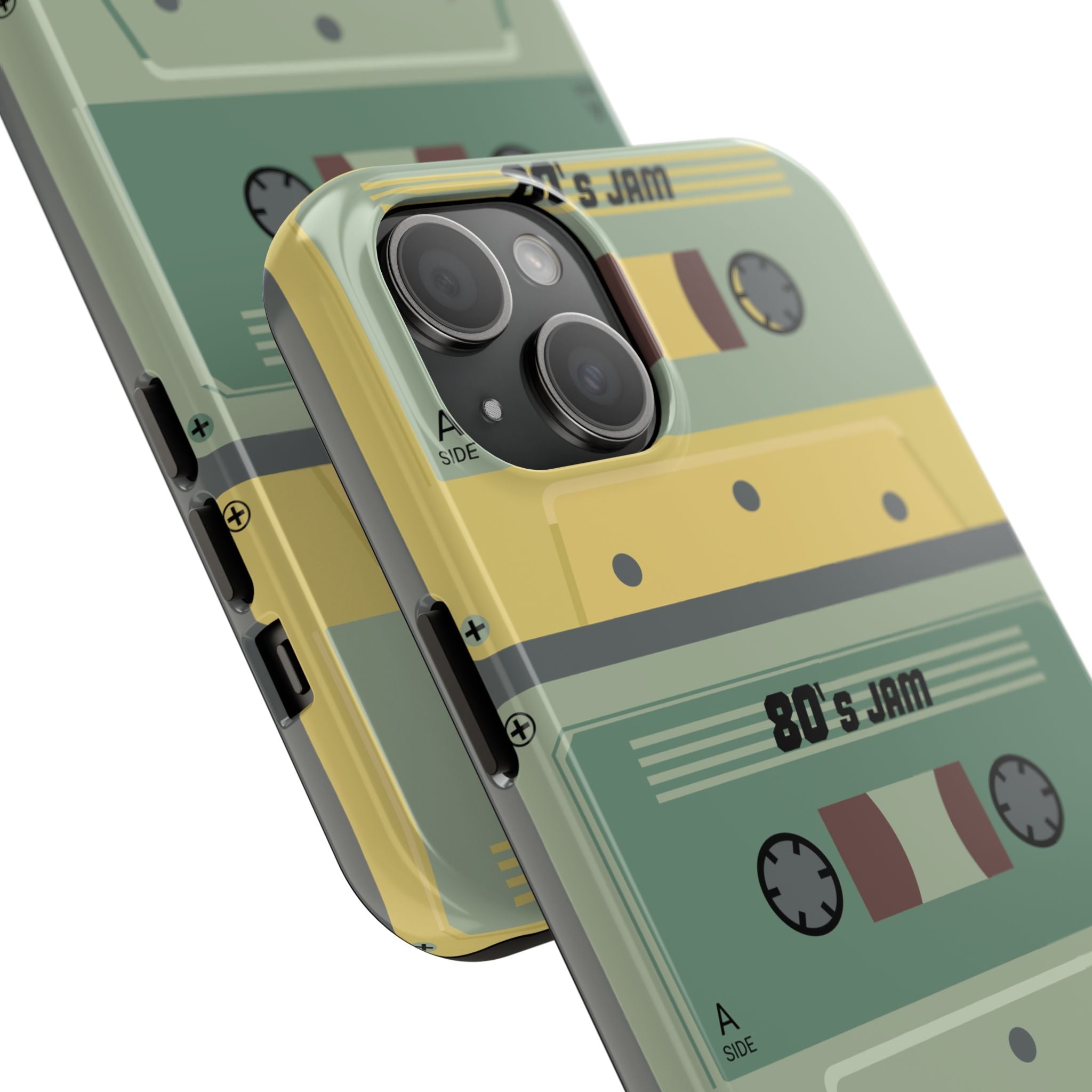 Retro 80s Cassette Tough Phone Case — "80's Jam" Vintage Tape Design
