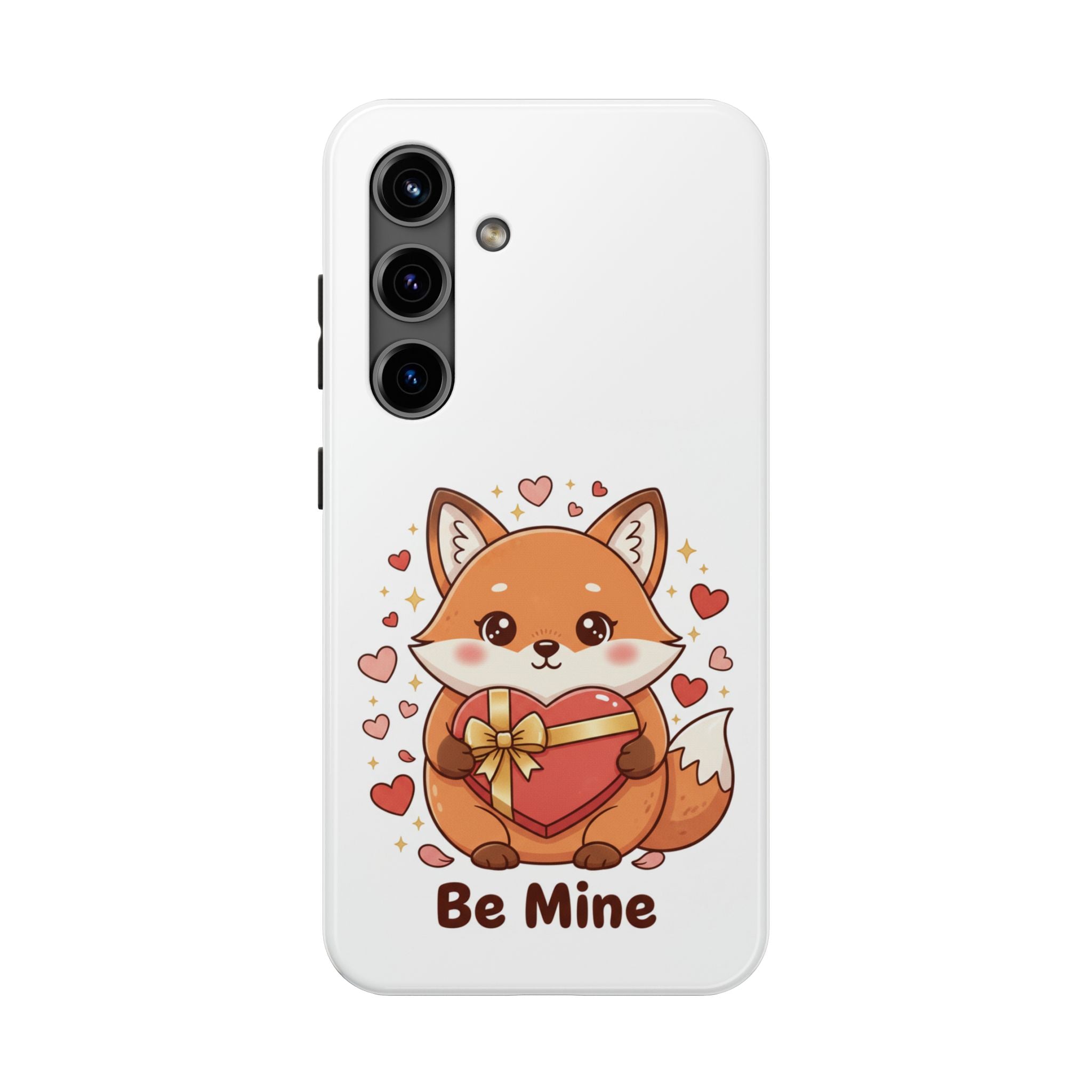 Phone Case — Cute Valentine Fox 'Be Mine' Protective Tough Case