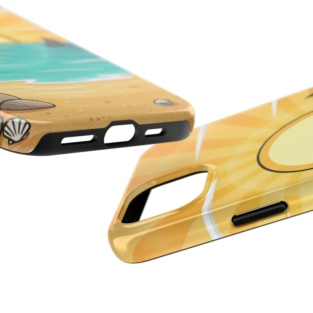 Tough Phone Case — Sunset Beach Sailboat Design