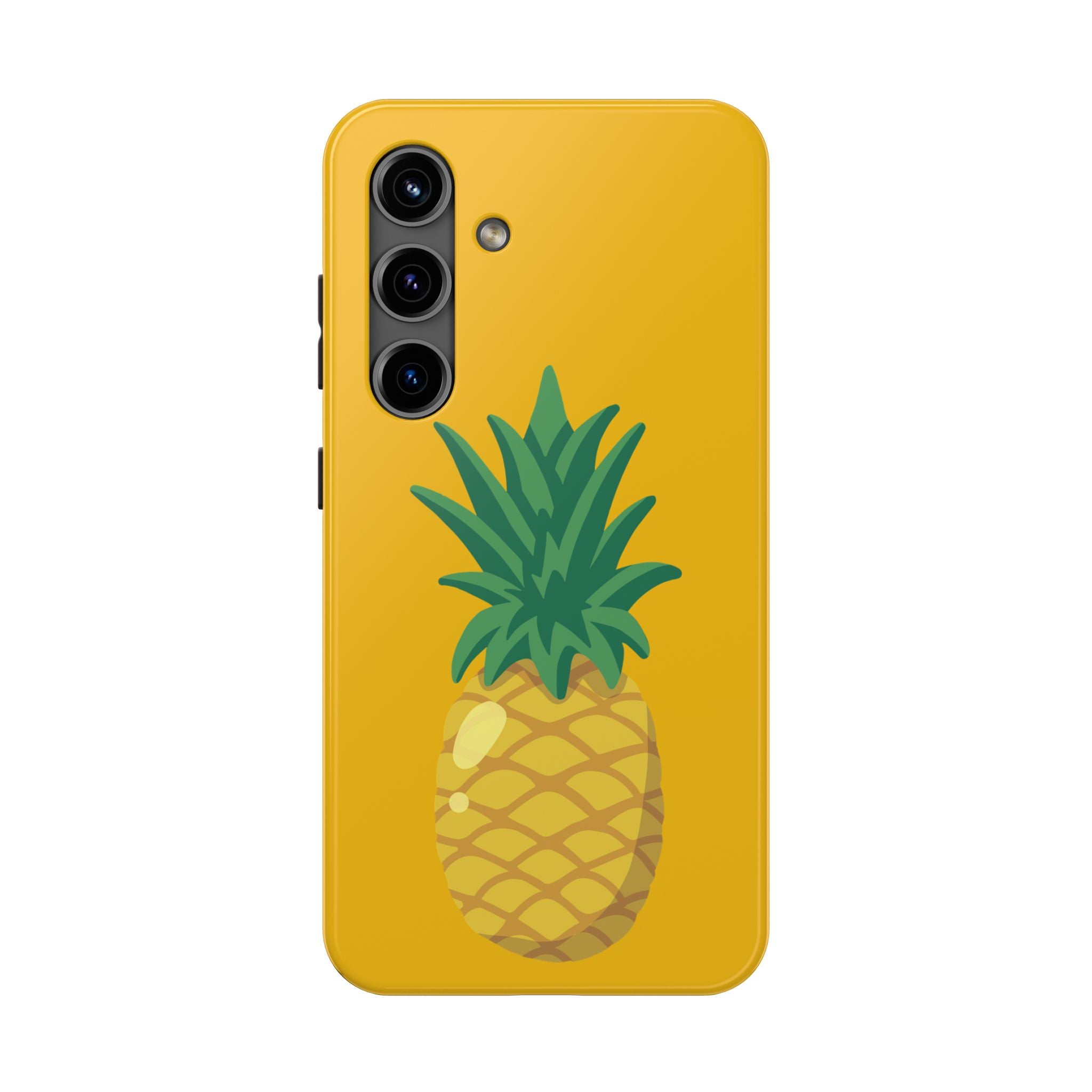 Pineapple Tough Phone Case — Bright Yellow Protective Phone Cover