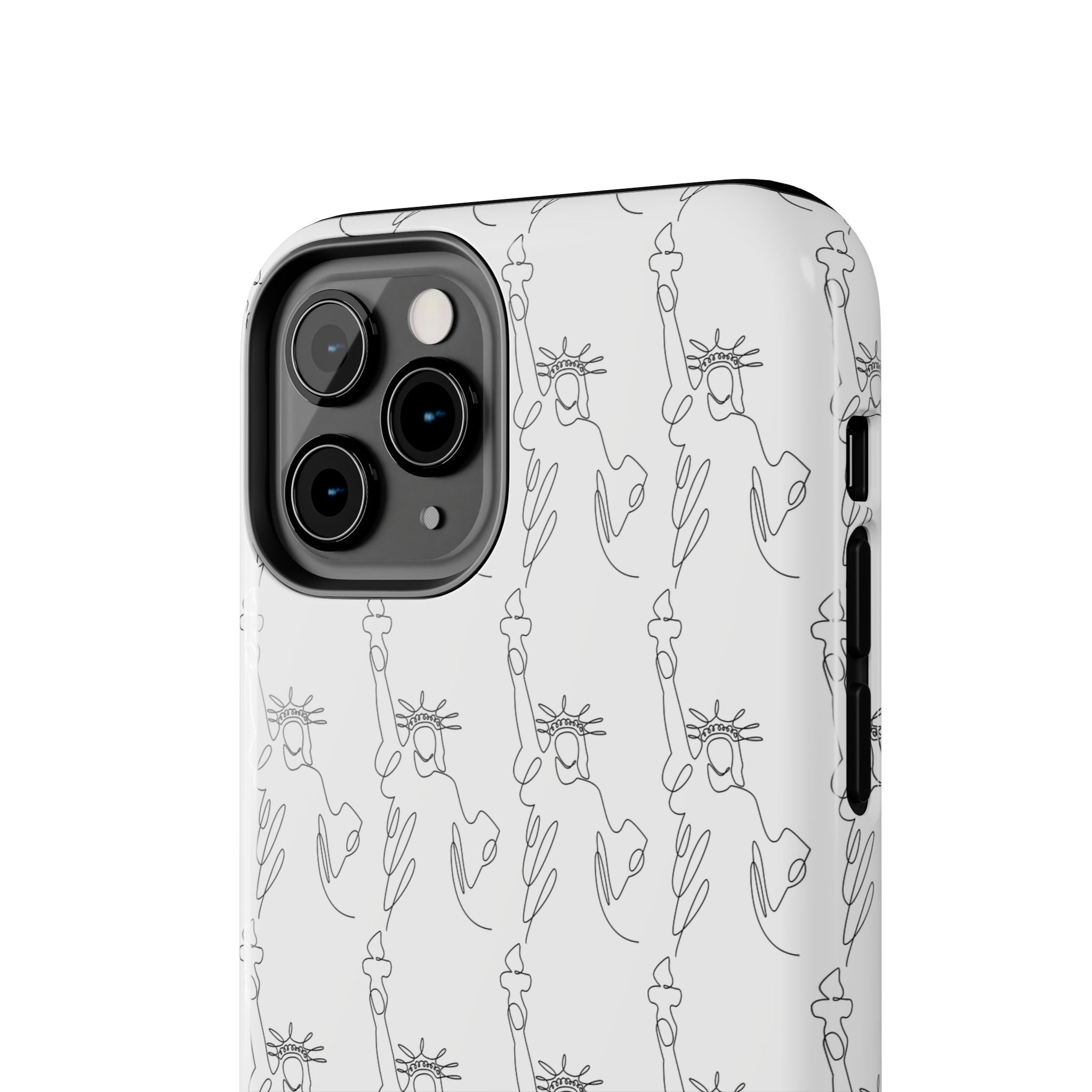 Statue of Liberty Sketch Tough Phone Case — Minimal Patriotic iPhone Cover