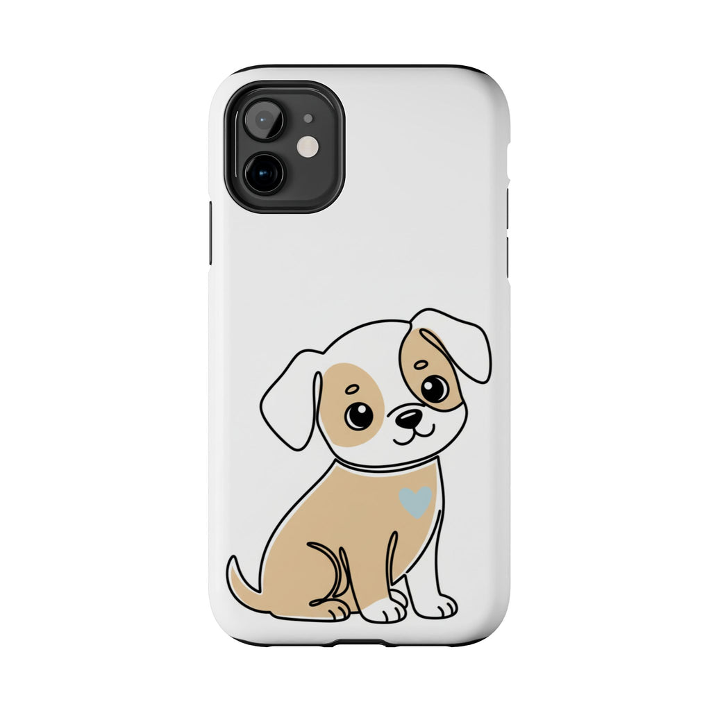 Cute Puppy Tough Phone Case – Cartoon Dog Protective Phone Cover