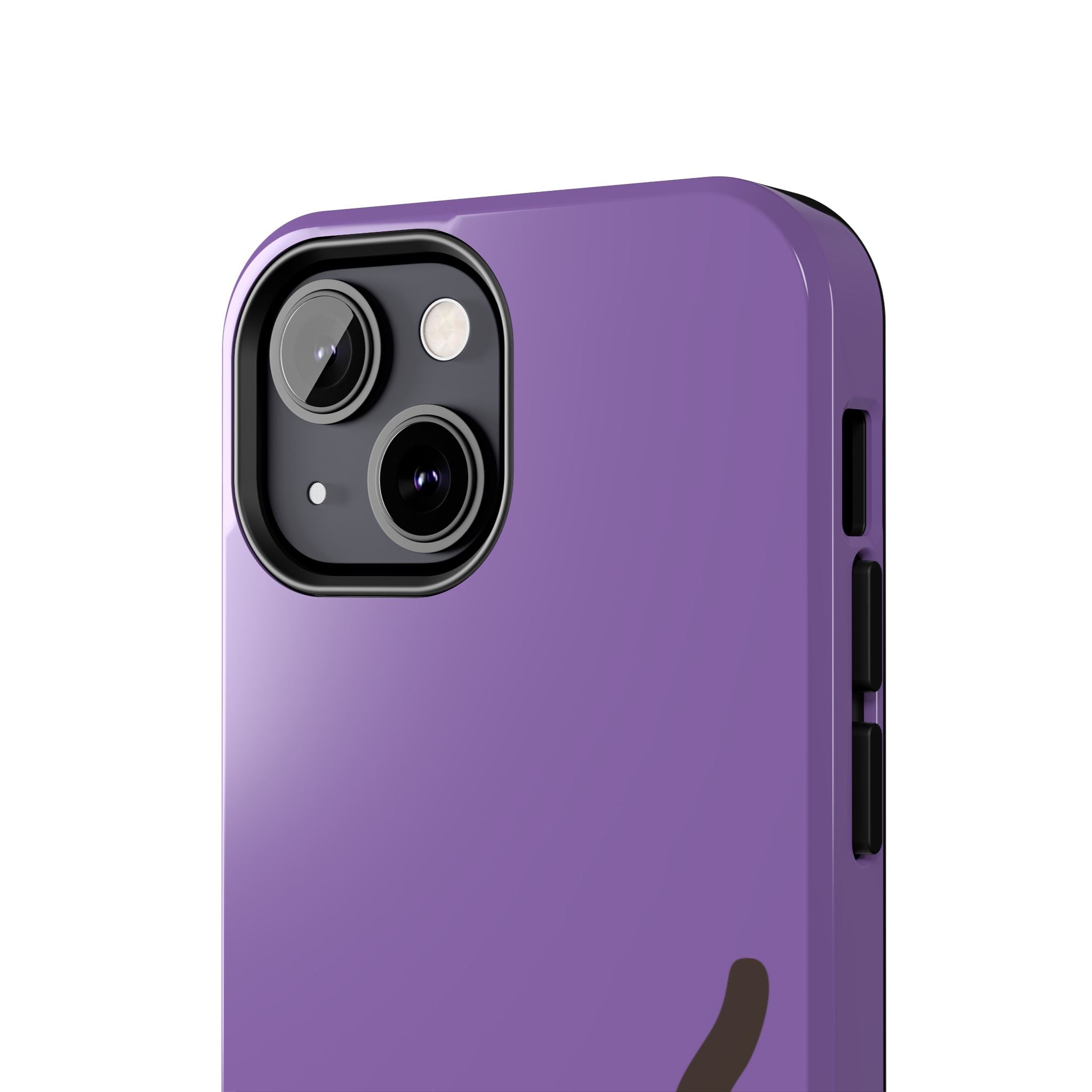 Purple Cute Cat-in-Bread Tough Phone Case — Cute Cat Heart Design