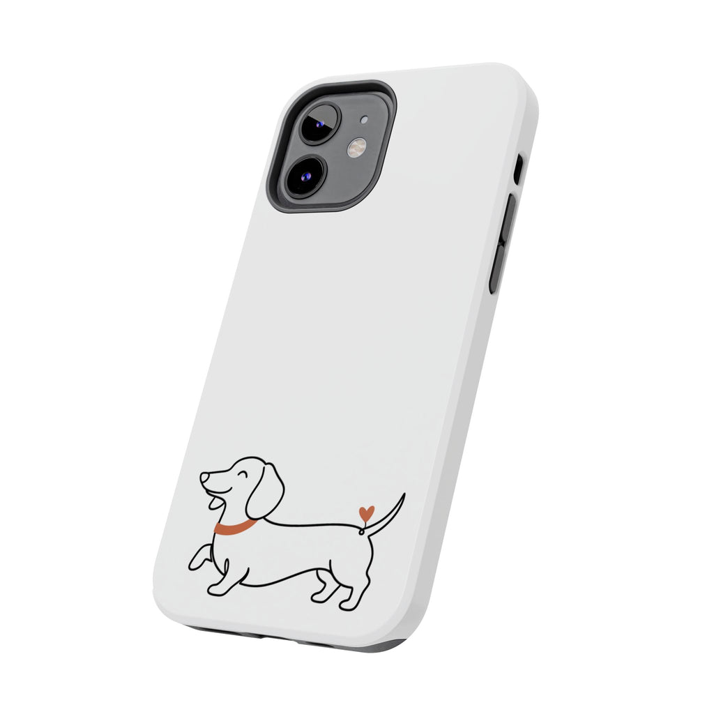 Dachshund Heart Tough Phone Case – Cute Wiener Dog Protective Phone Cover