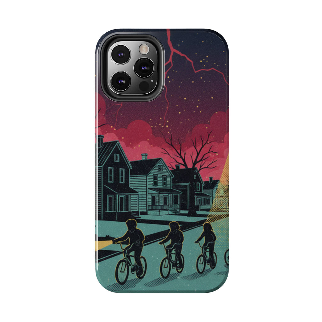 Tough Phone Case — Nostalgic Night Bike Ride Sky Design