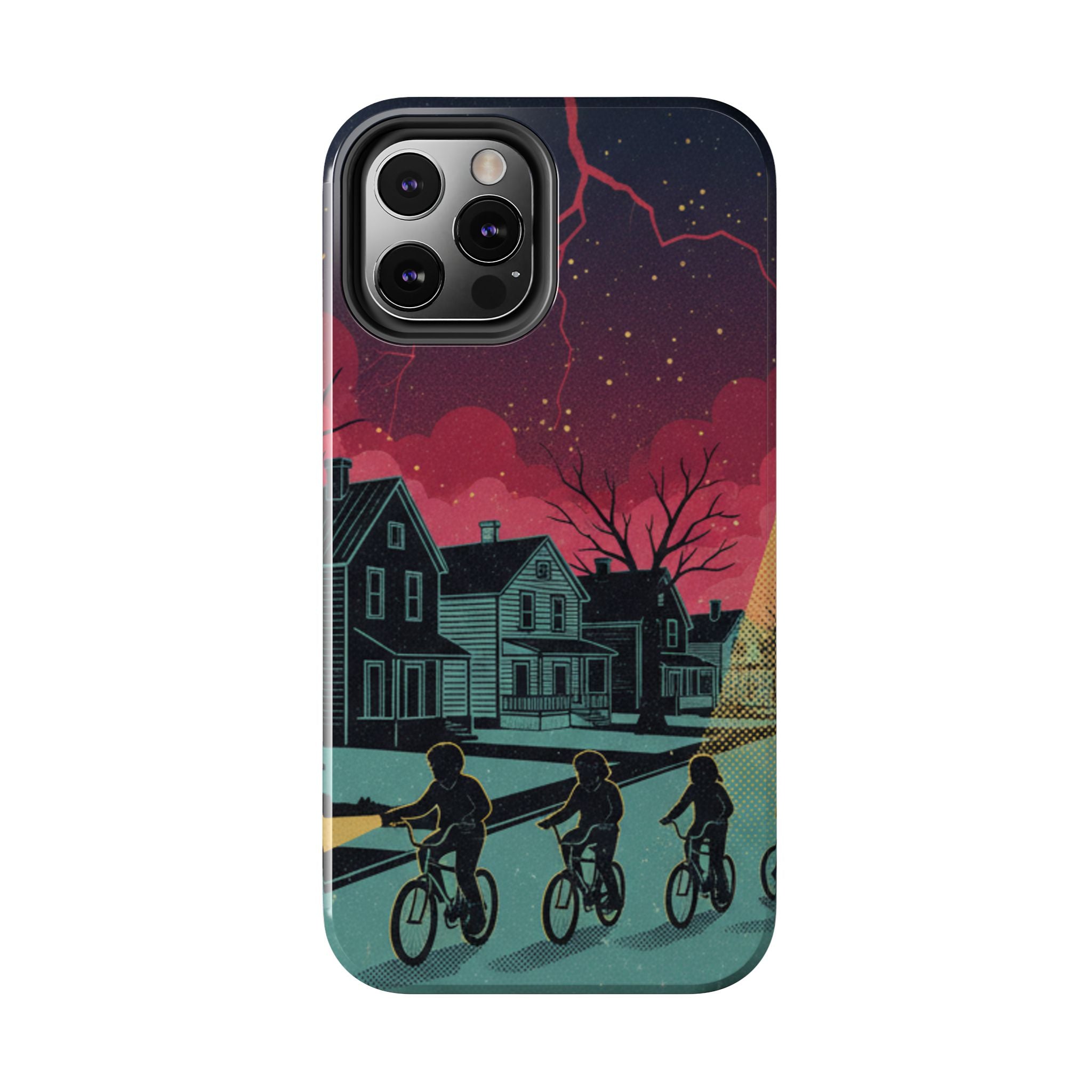 Tough Phone Case — Nostalgic Night Bike Ride Sky Design