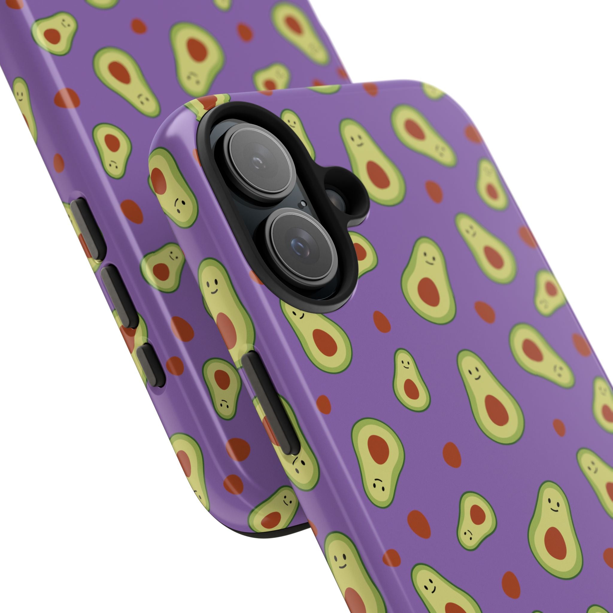 Avocado Pattern Tough Phone Case — Cute Purple Avocado Phone Cover