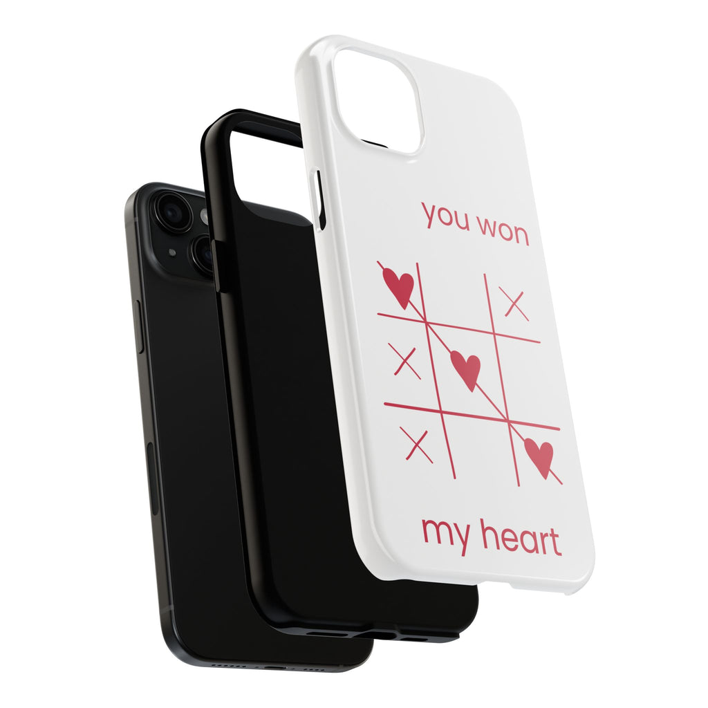 Tough Phone Case — "You Won My Heart" Tic-Tac-Toe Valentine Phone Cover