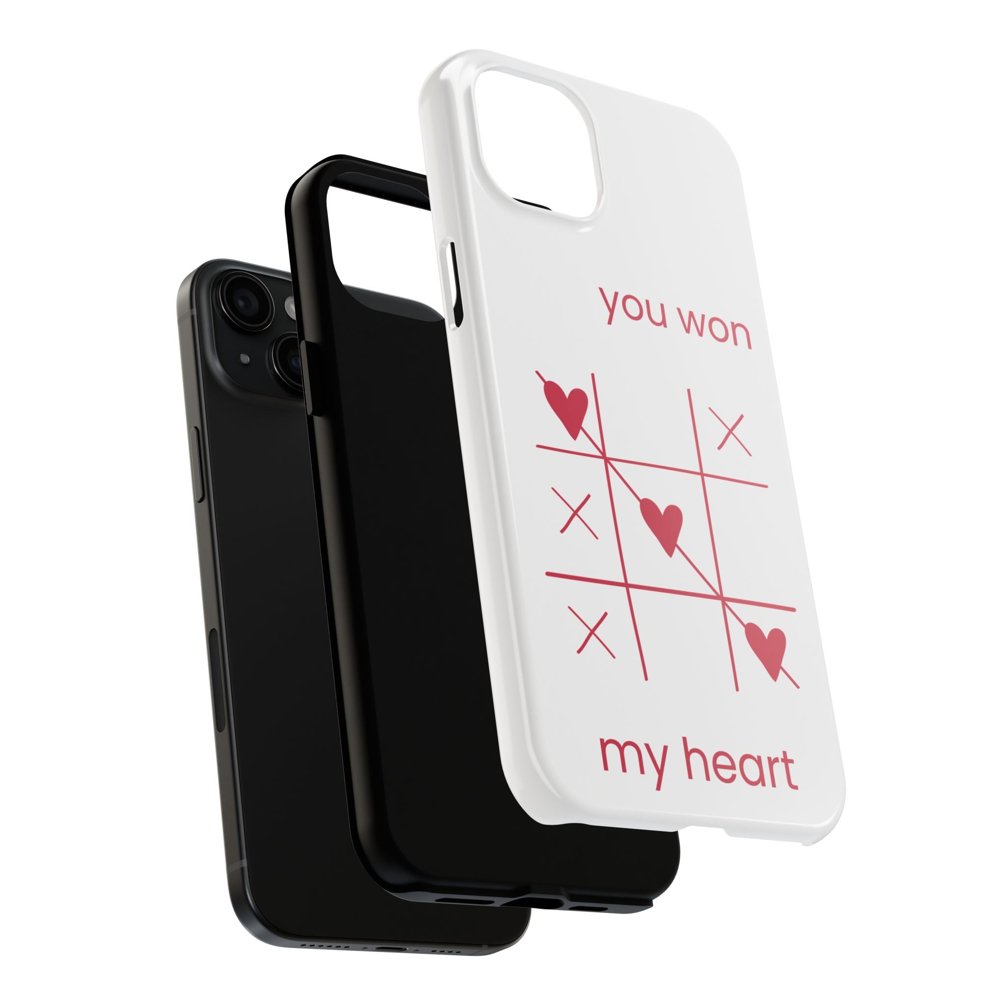 Tough Phone Case — "You Won My Heart" Tic-Tac-Toe Valentine Phone Cover