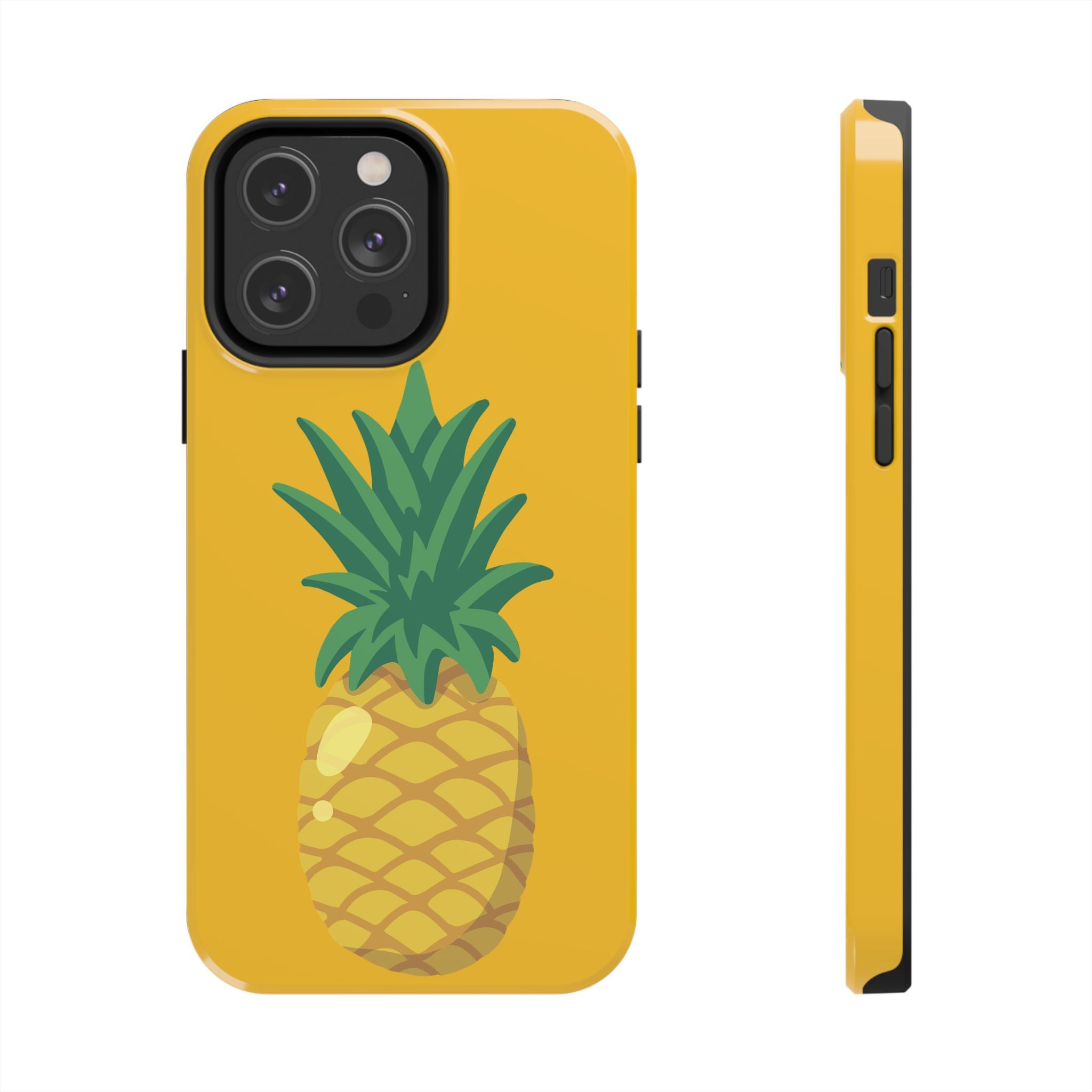 Pineapple Tough Phone Case — Bright Yellow Protective Phone Cover