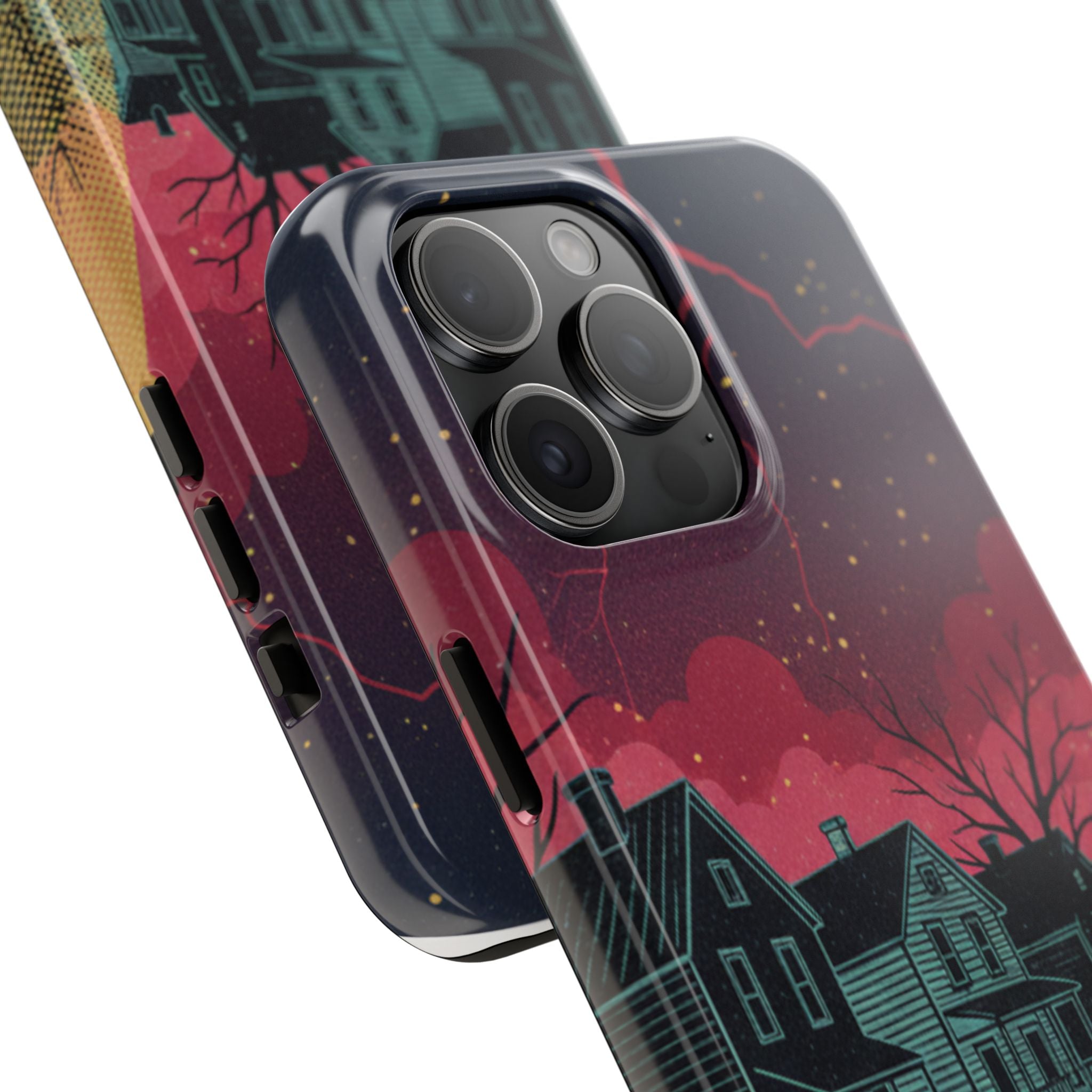 Tough Phone Case — Nostalgic Night Bike Ride Sky Design