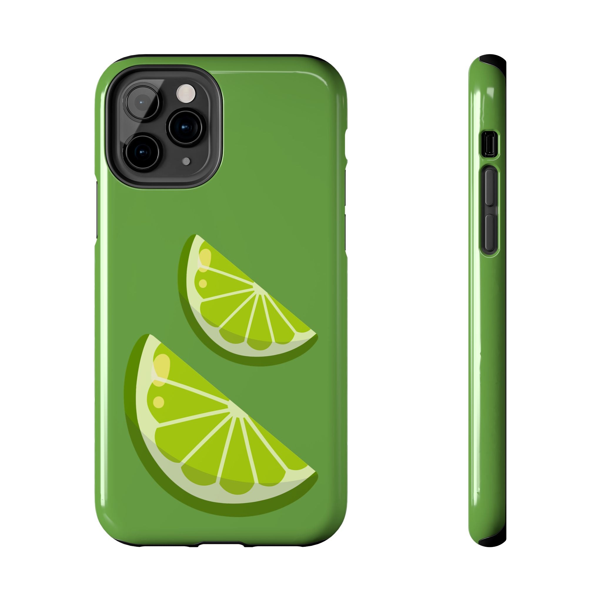 Lime Slice Tough Phone Case — Bright Green Citrus Protective Cover