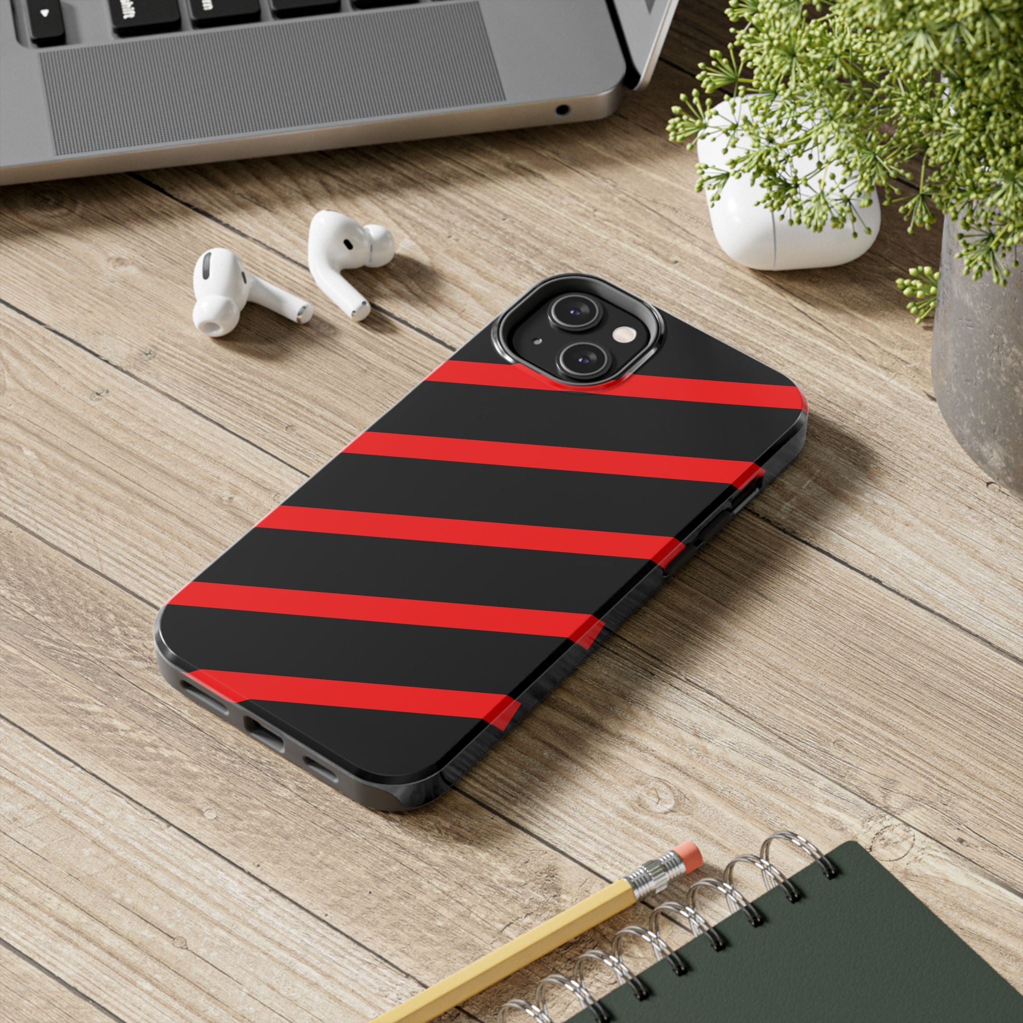 Copy of Tough Phone Case — Blue Diagonal Stripe Shockproof Cover