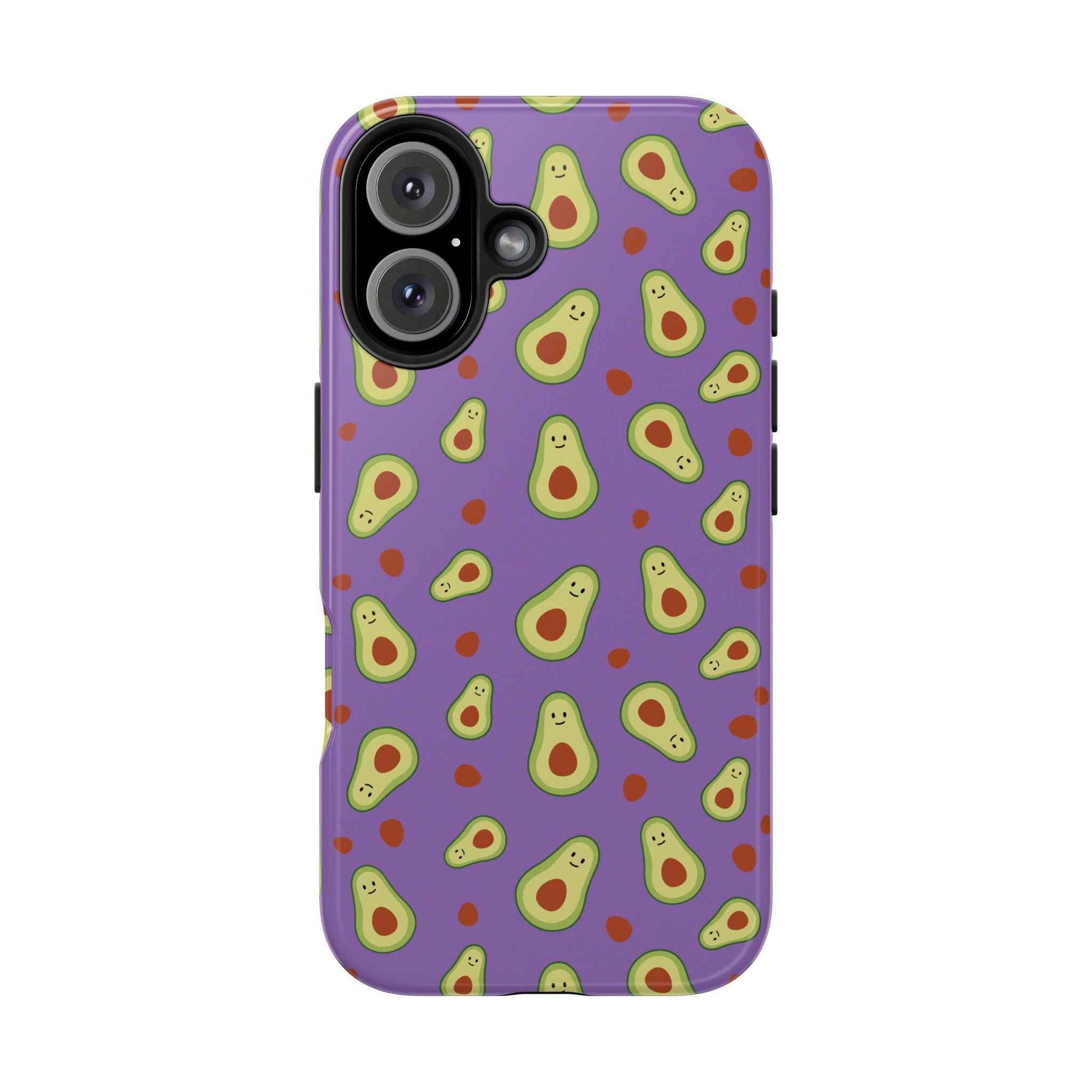 Avocado Pattern Tough Phone Case — Cute Purple Avocado Phone Cover