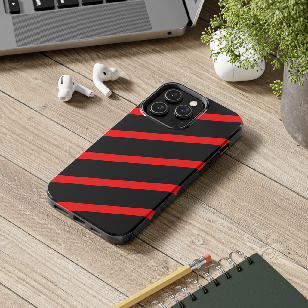 Copy of Tough Phone Case — Blue Diagonal Stripe Shockproof Cover