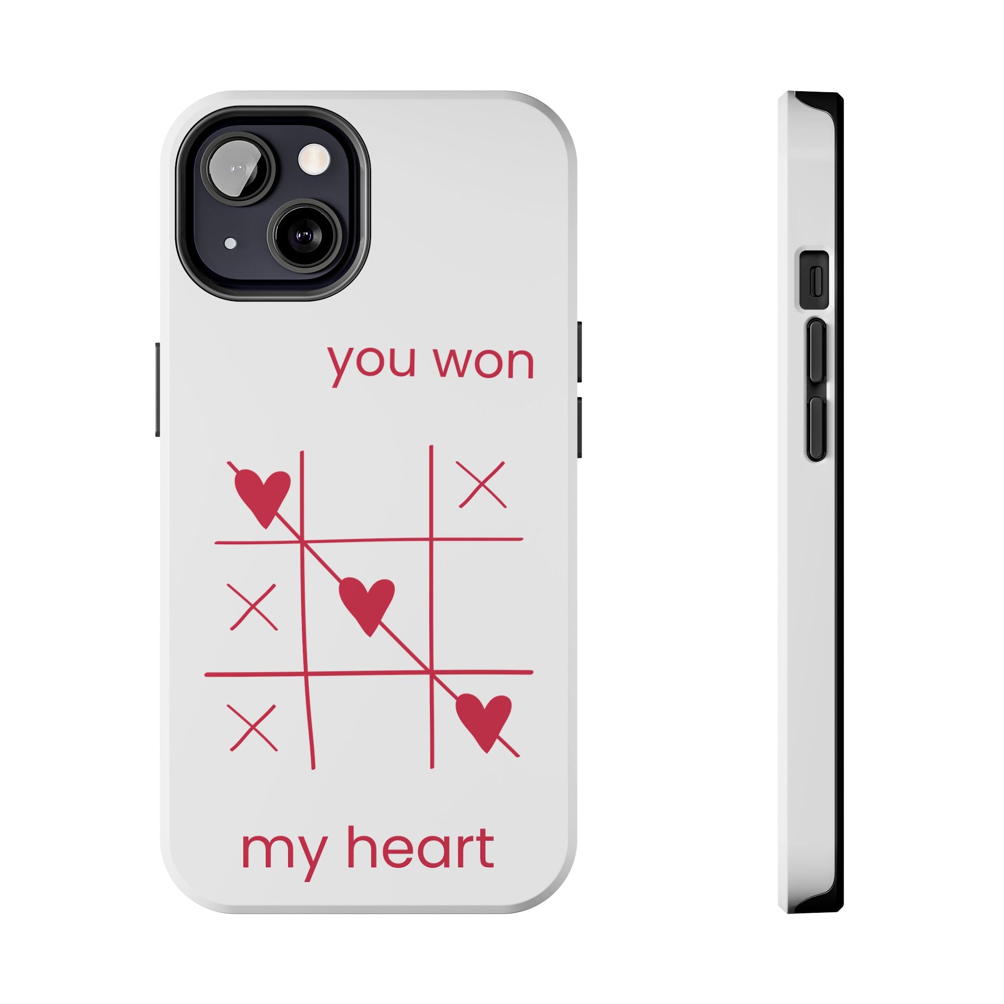 Tough Phone Case — "You Won My Heart" Tic-Tac-Toe Valentine Phone Cover