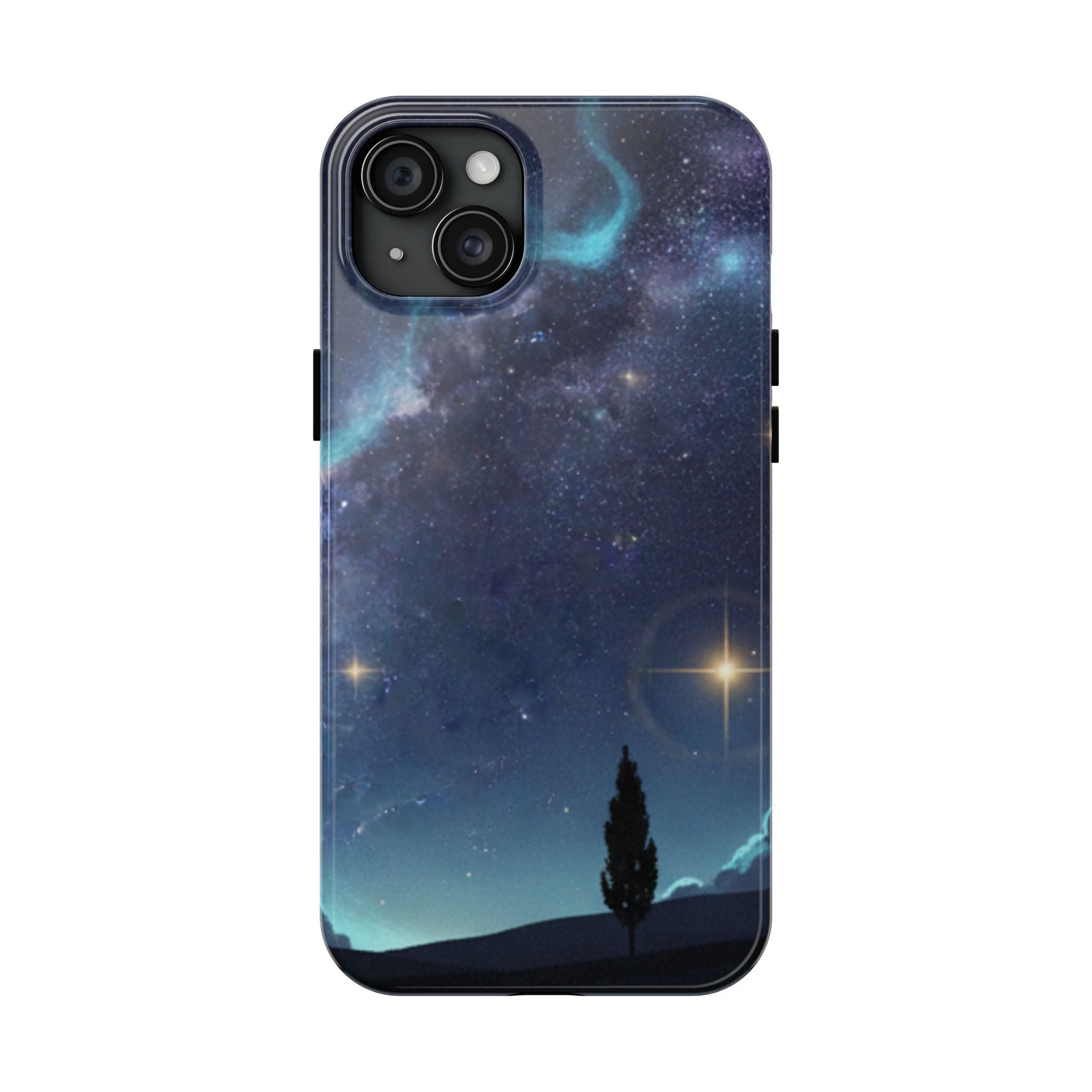 Galaxy Night Sky Tough Phone Case — Starry Landscape Protective Phone Cover