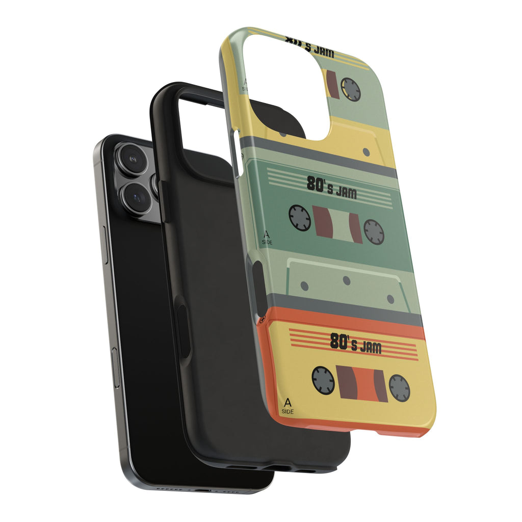 Retro 80s Cassette Tough Phone Case — "80's Jam" Vintage Tape Design