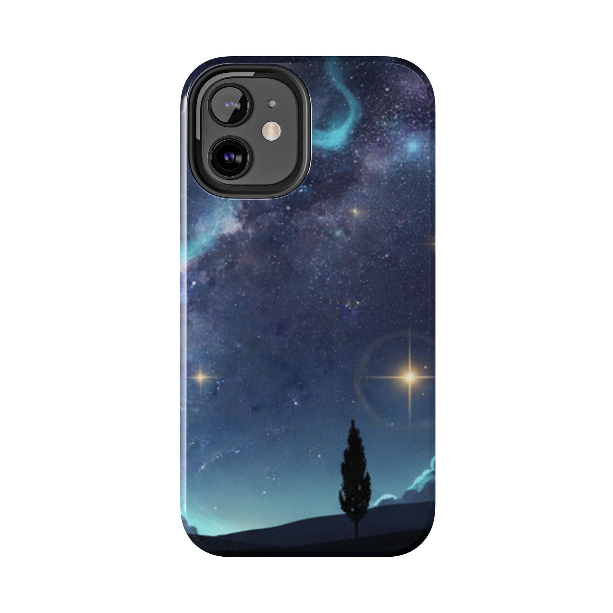 Galaxy Night Sky Tough Phone Case — Starry Landscape Protective Phone Cover