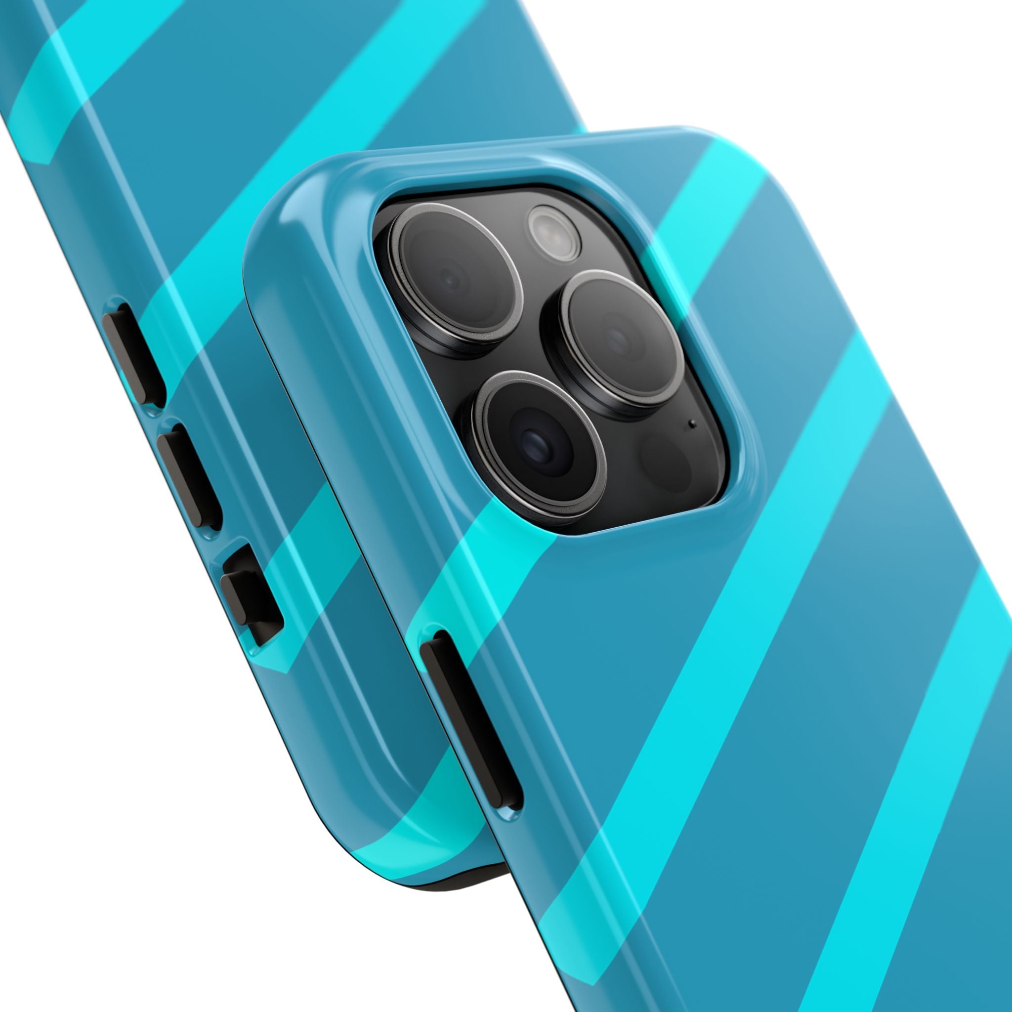 Tough Phone Case — Blue Diagonal Stripe Shockproof Cover