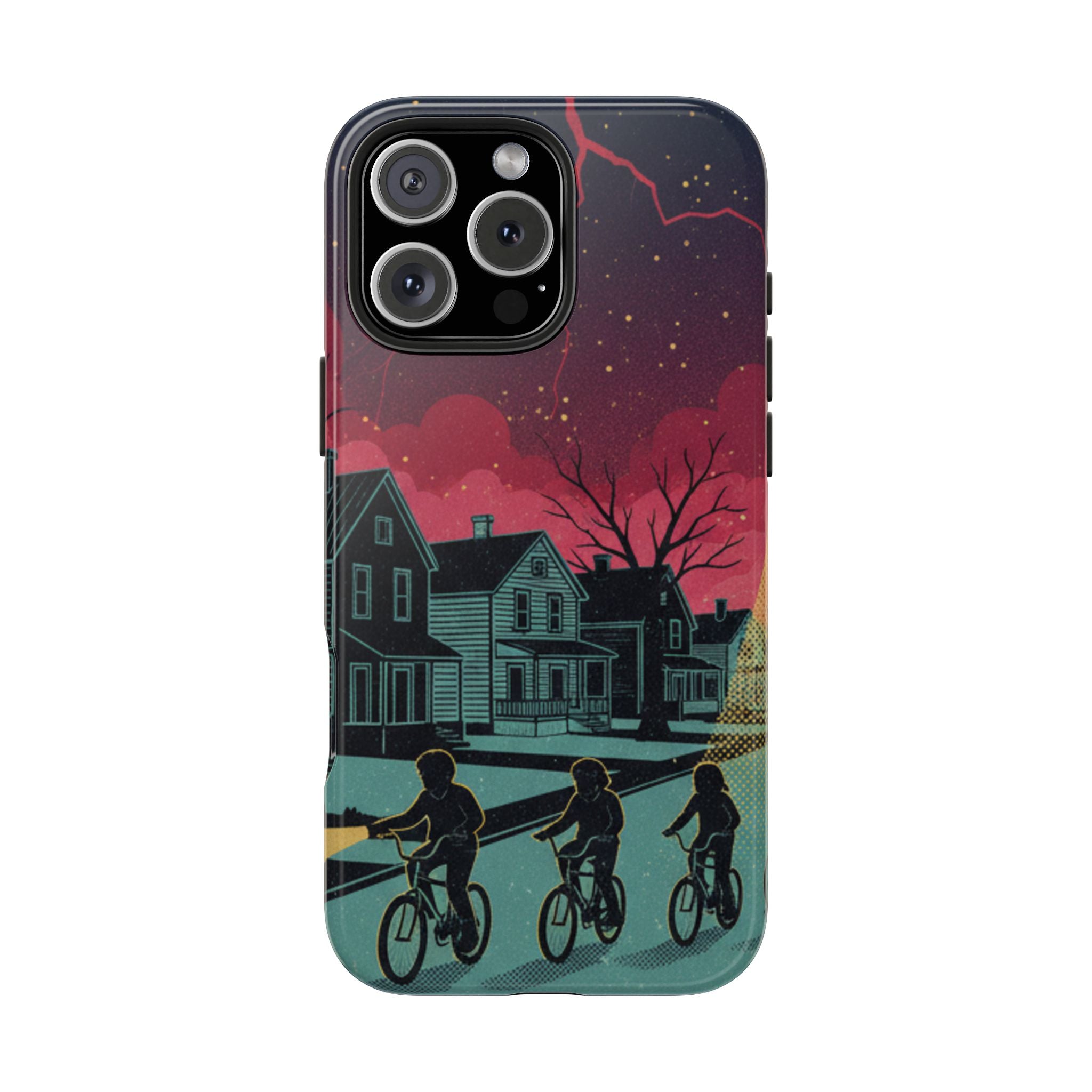 Tough Phone Case — Nostalgic Night Bike Ride Sky Design