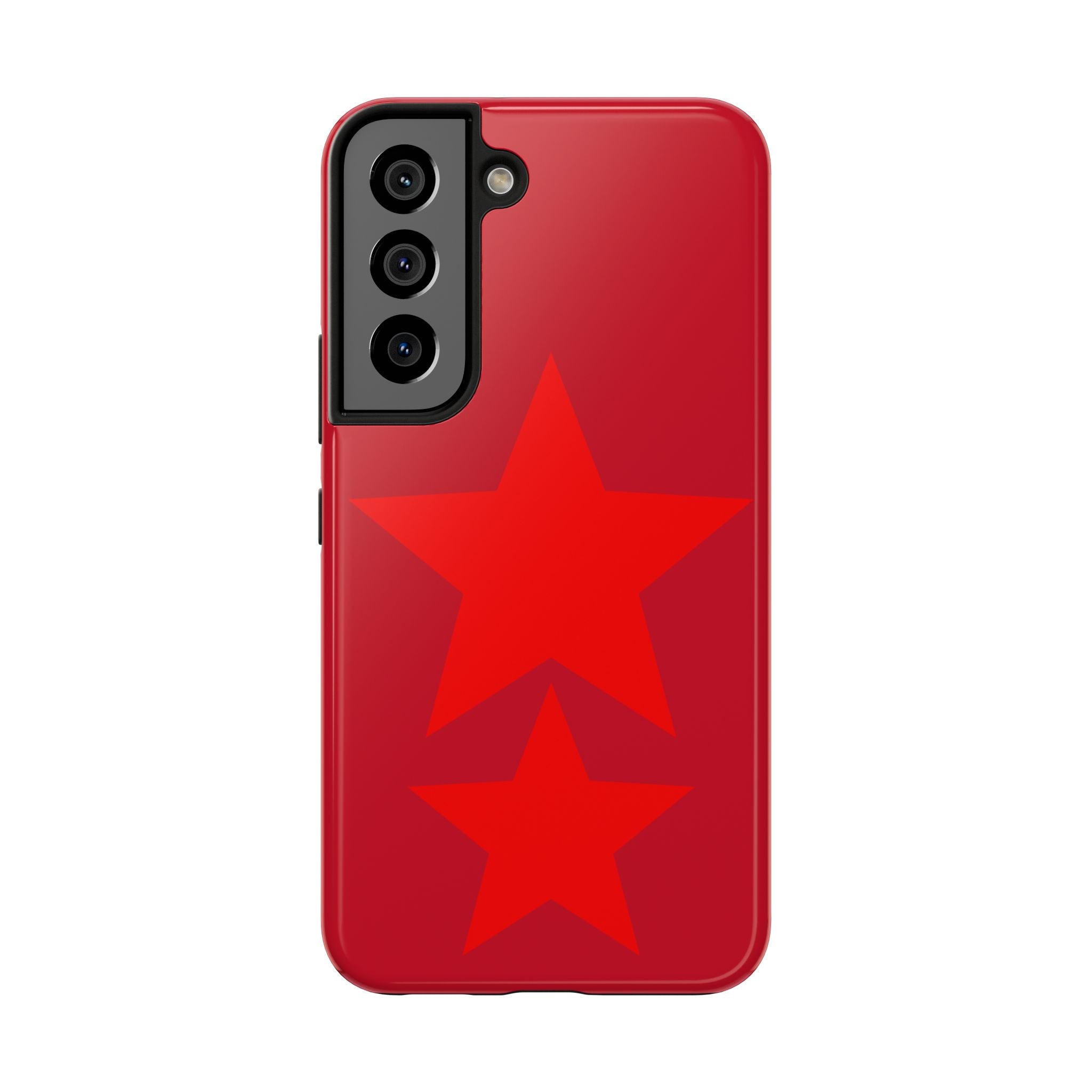 Red Star Tough Phone Case — Dual-Star Protective iPhone Cover