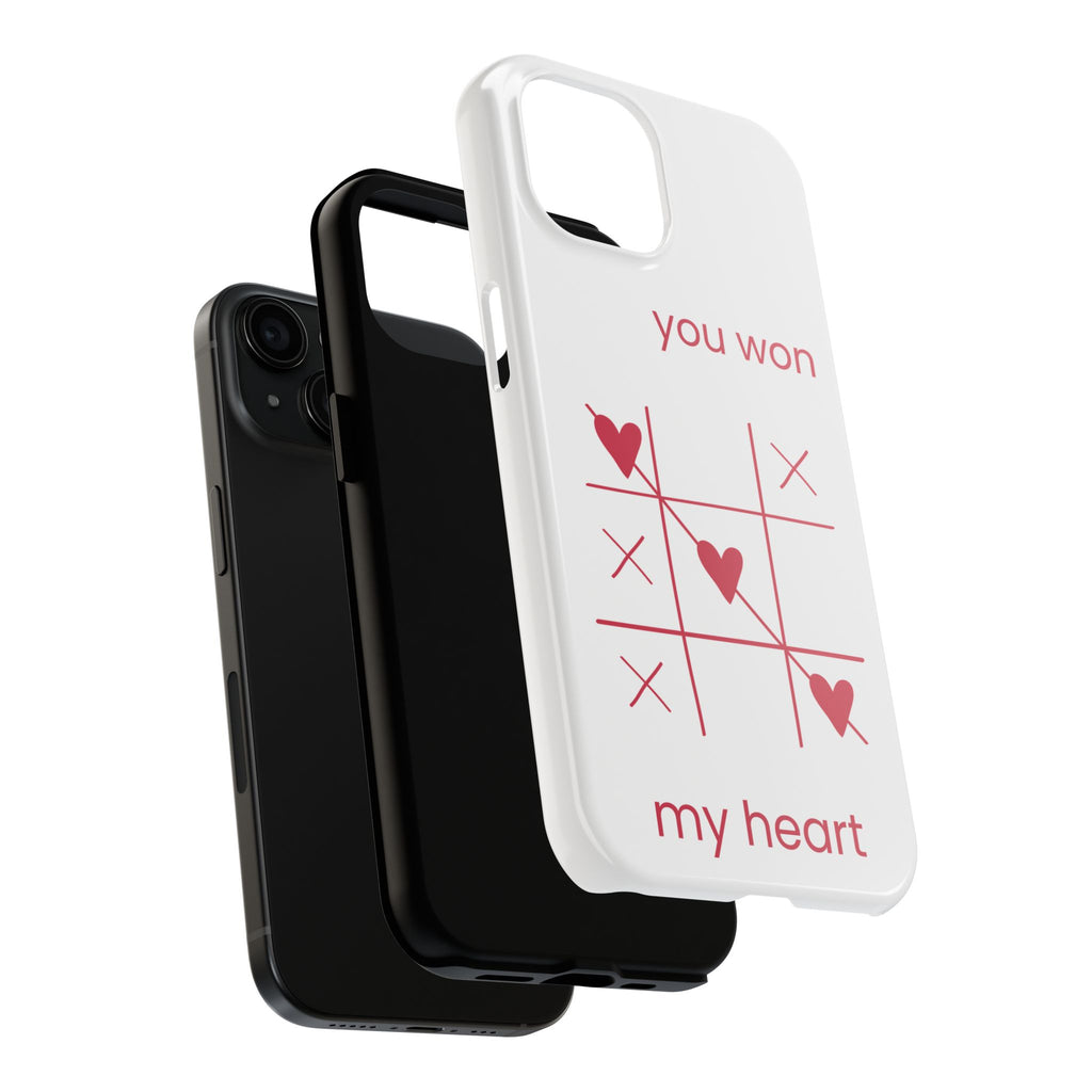 Tough Phone Case — "You Won My Heart" Tic-Tac-Toe Valentine Phone Cover