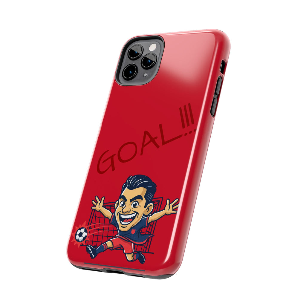 Phone Case — 'GOAL!!!' Cartoon Soccer Player Tough Protective Case