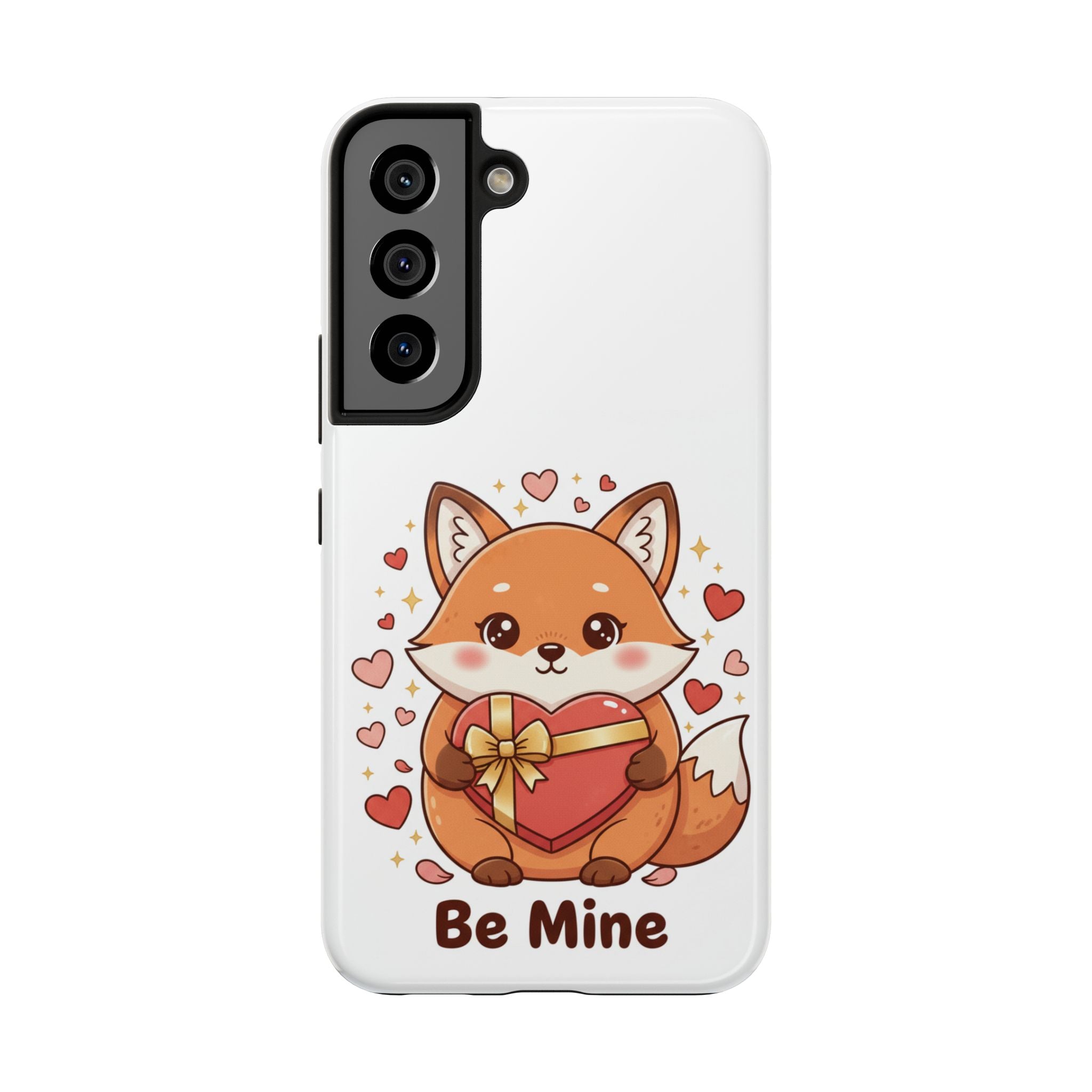 Phone Case — Cute Valentine Fox 'Be Mine' Protective Tough Case