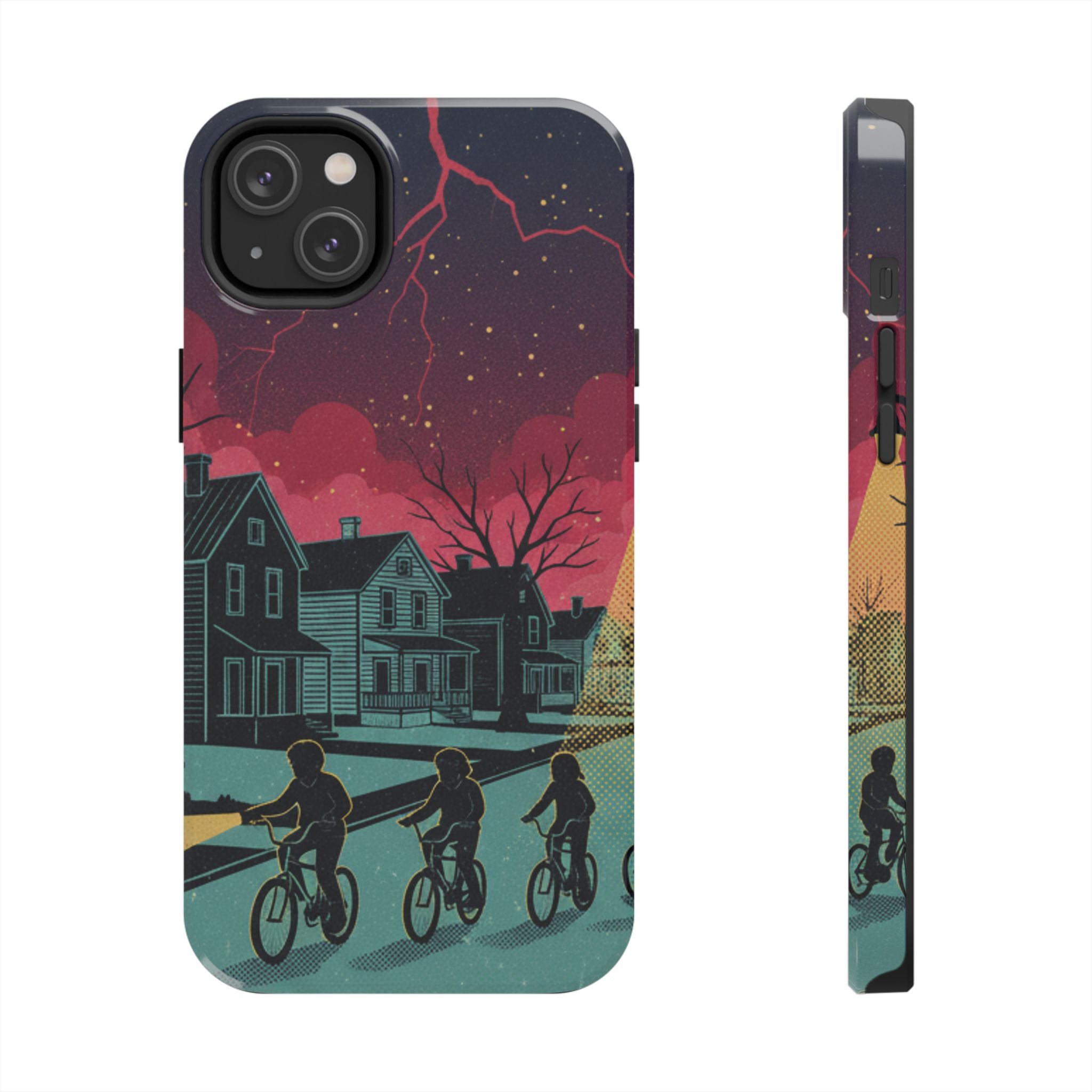 Tough Phone Case — Nostalgic Night Bike Ride Sky Design