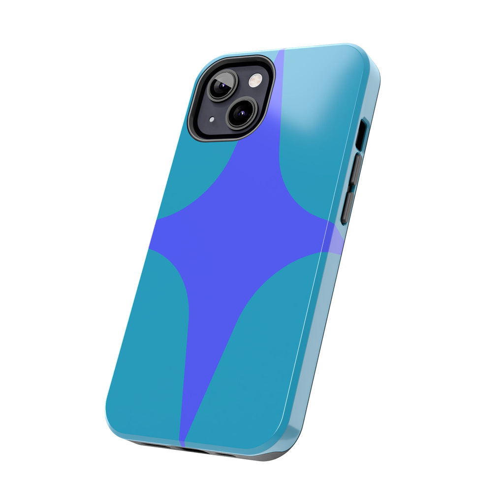 Teal & Indigo Starburst Tough Phone Case — Durable Protective Phone Case