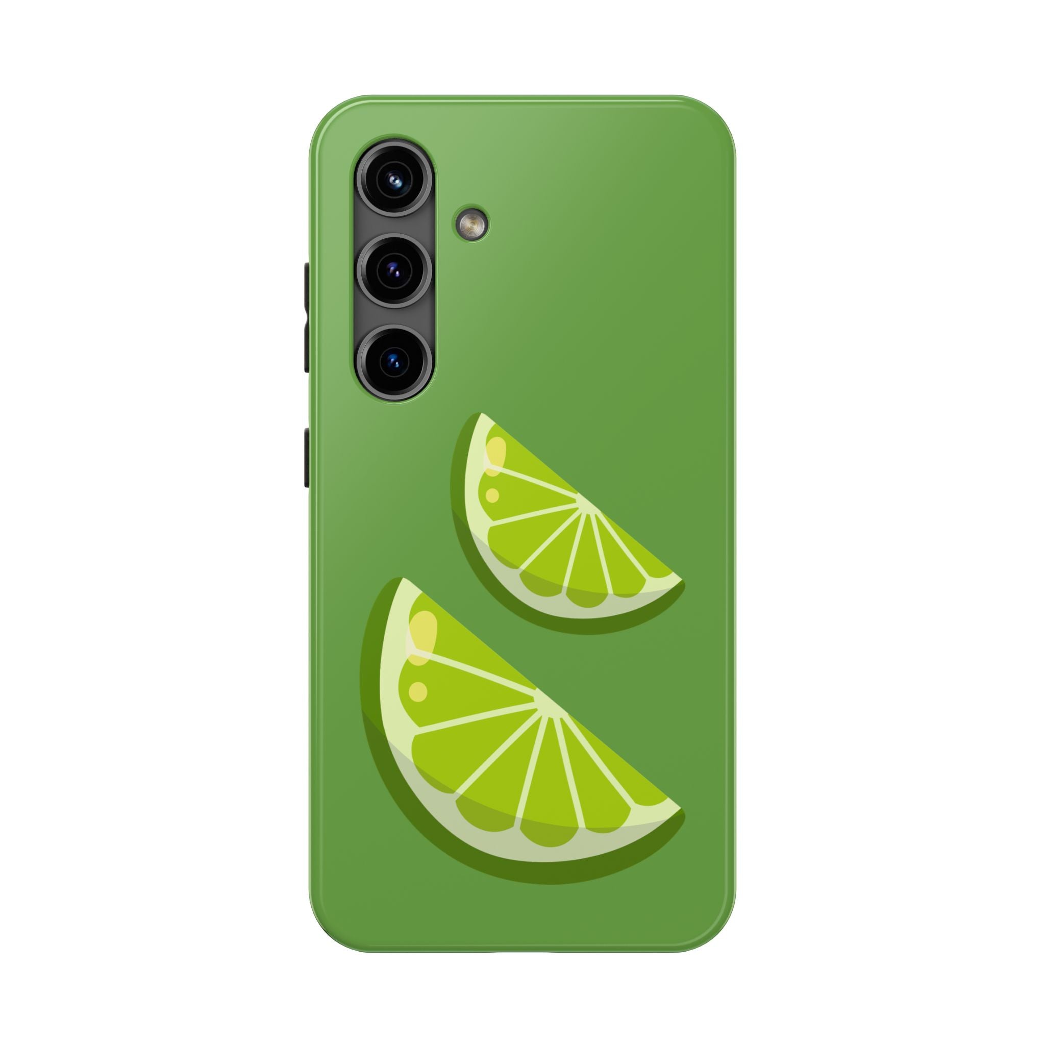 Lime Slice Tough Phone Case — Bright Green Citrus Protective Cover