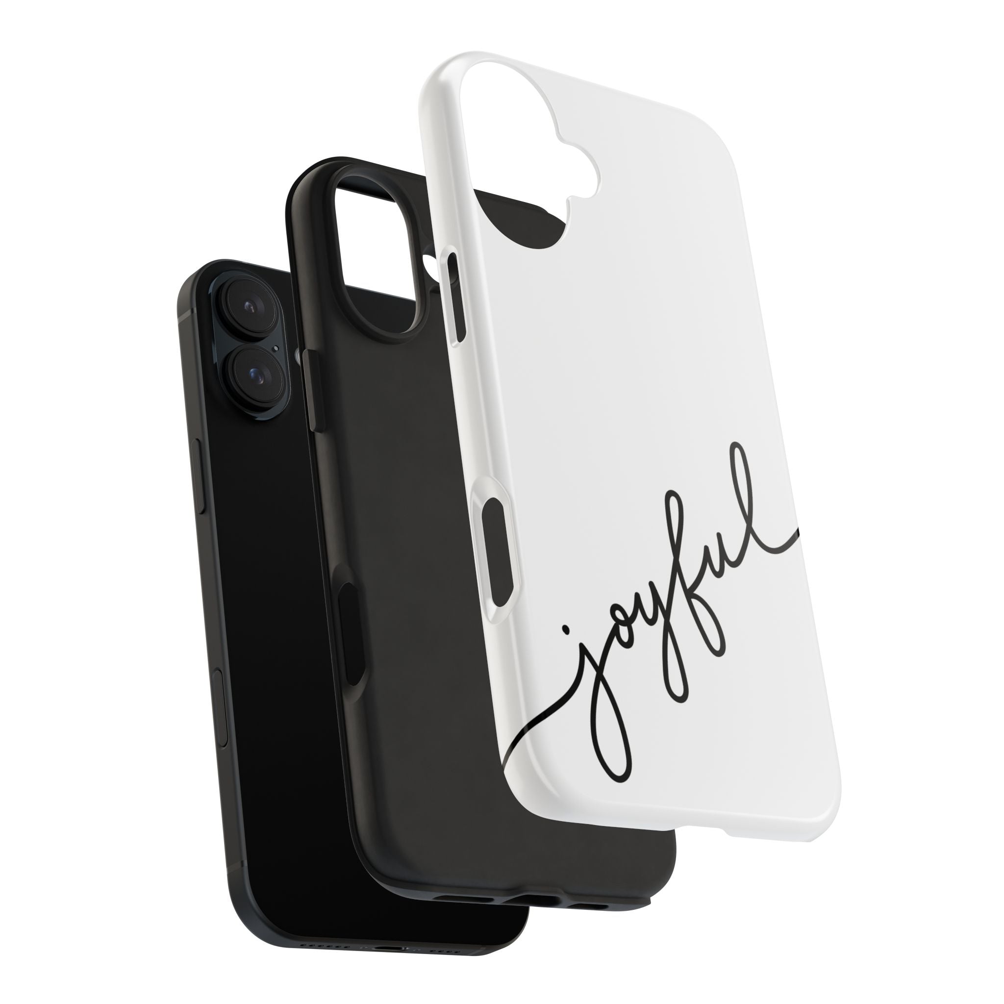 Joyful Tough Phone Case — Minimal Script Protective Phone Cover