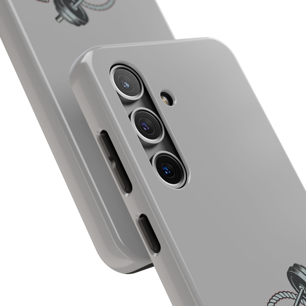 Fitness Gear Tough Phone Case — Dumbbells, Kettlebells & Jump Rope Design