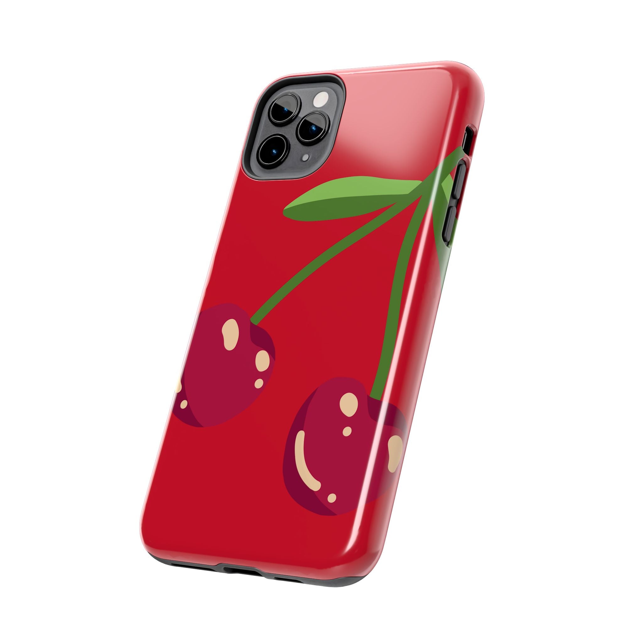 Cherry Red Tough Phone Case — Cute Retro Fruit iPhone Case
