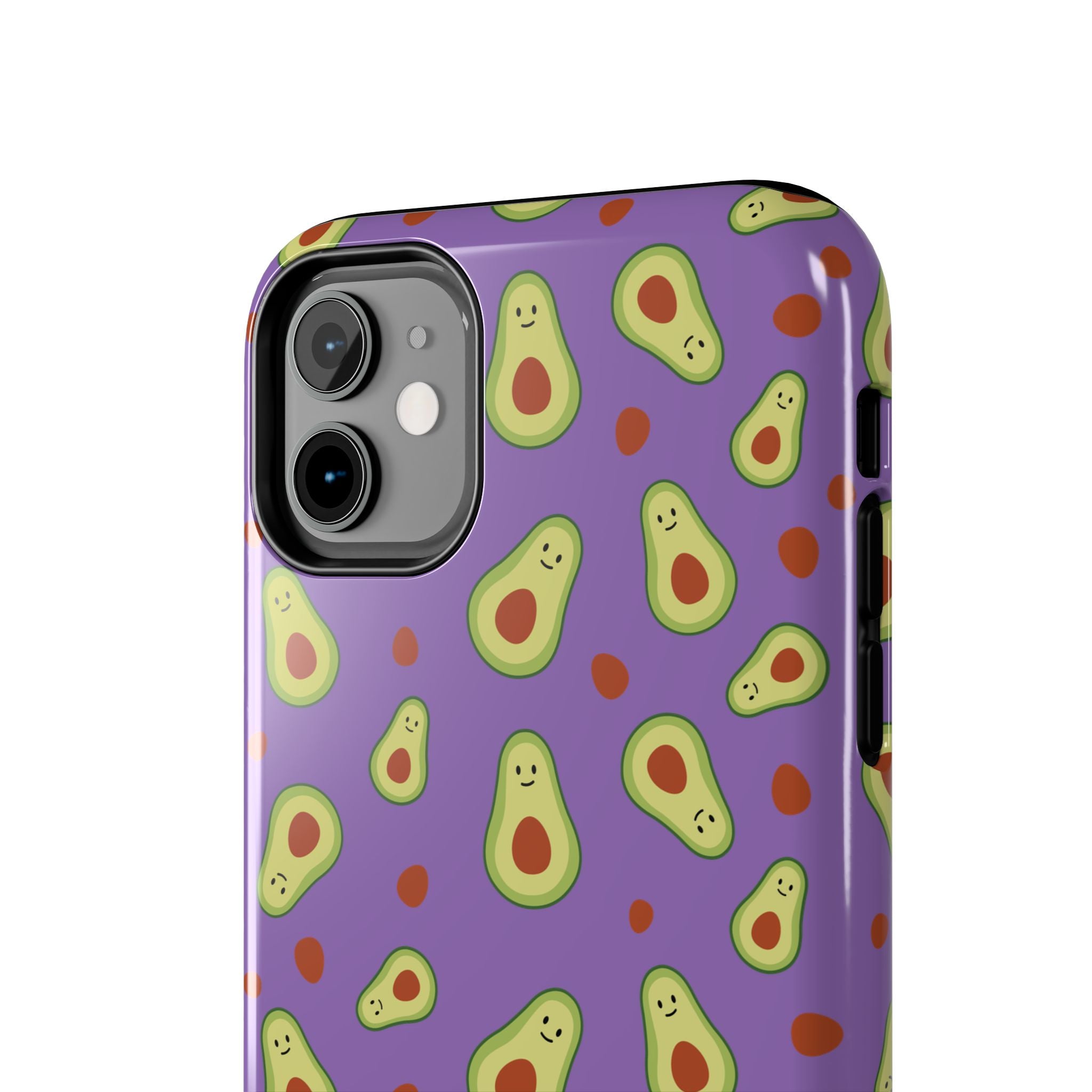 Avocado Pattern Tough Phone Case — Cute Purple Avocado Phone Cover