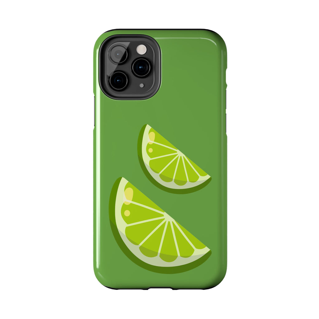 Lime Slice Tough Phone Case — Bright Green Citrus Protective Cover
