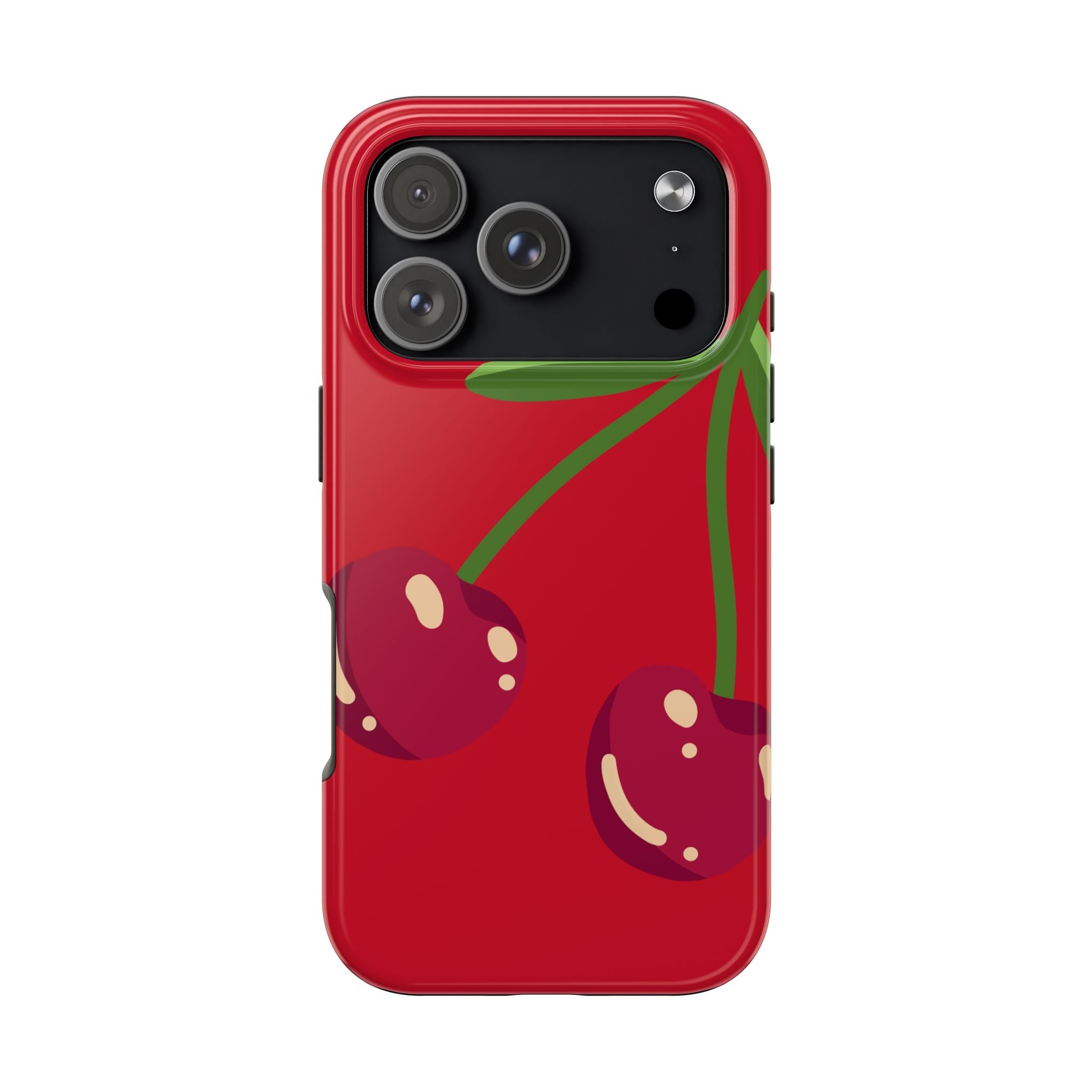 Cherry Red Tough Phone Case — Cute Retro Fruit iPhone Case