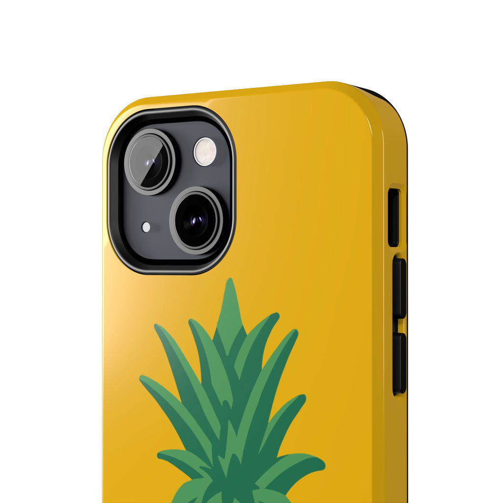 Pineapple Tough Phone Case — Bright Yellow Protective Phone Cover